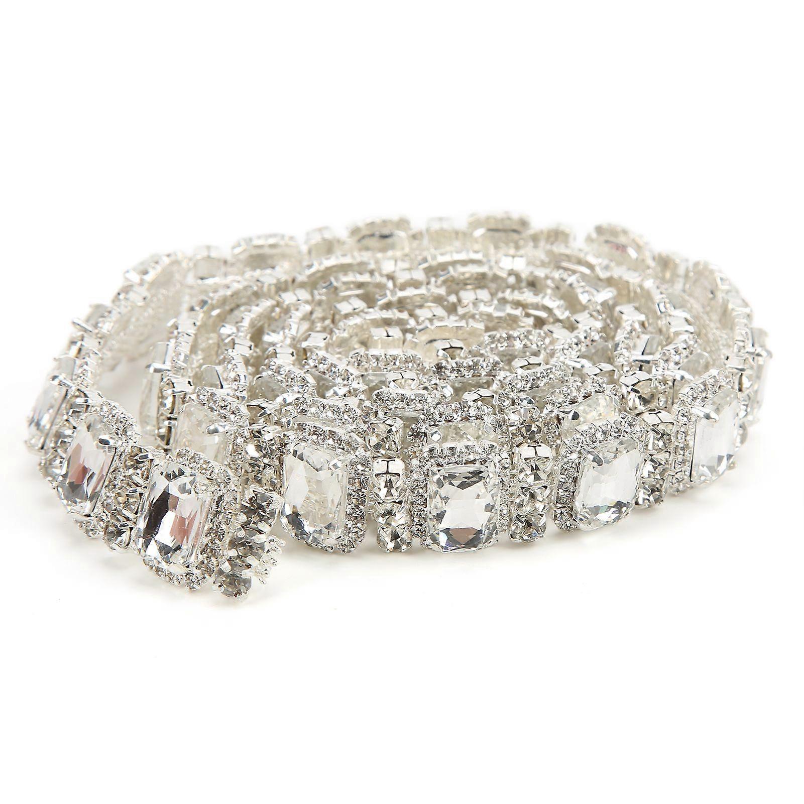 2025 Latest Model  Rhinestone Trim Hand Crafted Adjustable Length Transparent