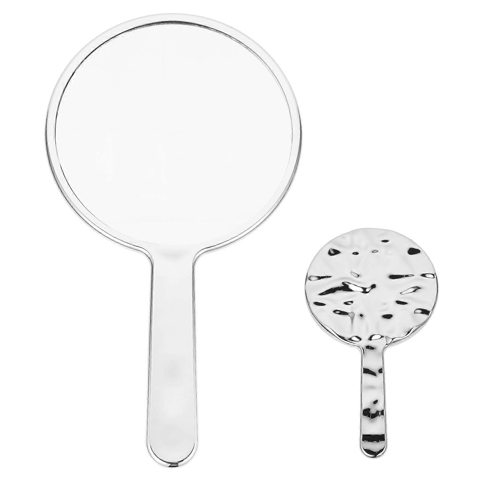 Travel Mirror Cosmetic Mirror for On-the-go Touch-ups Round Shape Aluminum Glass Material 1Set