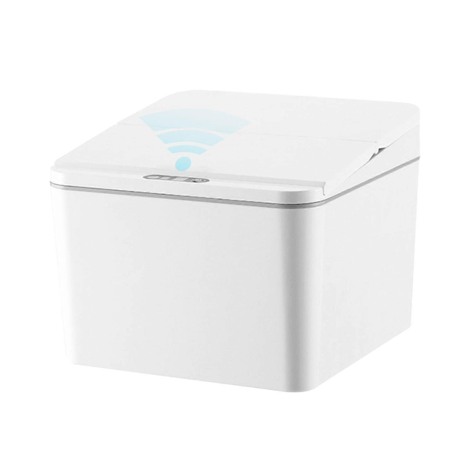 4L Touch-free Trash Cans Smart Induction Trash Bin Infrared Motion Sensor Automatic Garbage Can with Lid for Car Kitchen Bathroom Office Bedroom USB P