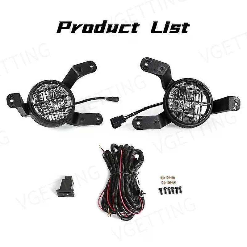 DLAA Fog Lamps For Fog Light for Mitsubishi Adventure 2004-2017 with H3 bulb DRL Front Driving Daylights Auto Covers Wire 12V