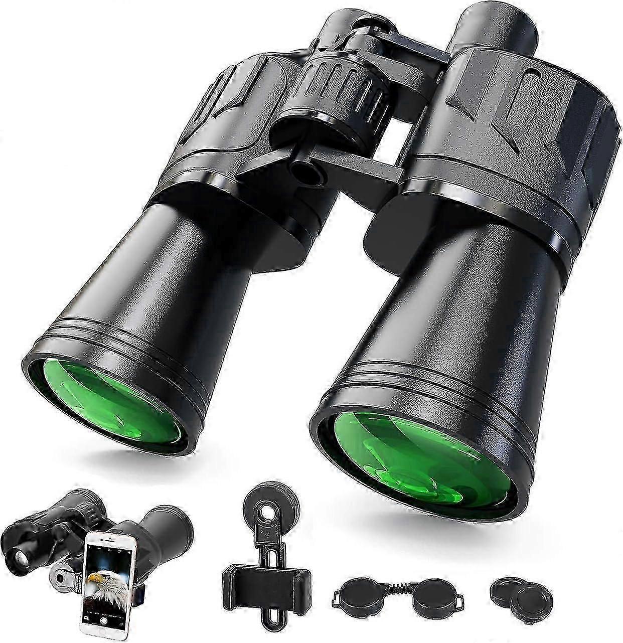 双眼鏡、10 x 50 cm - コンパクトでパワフル - バードウォッチング、旅行、狩猟、コンサート、望遠鏡ツアー用 -CN-AA