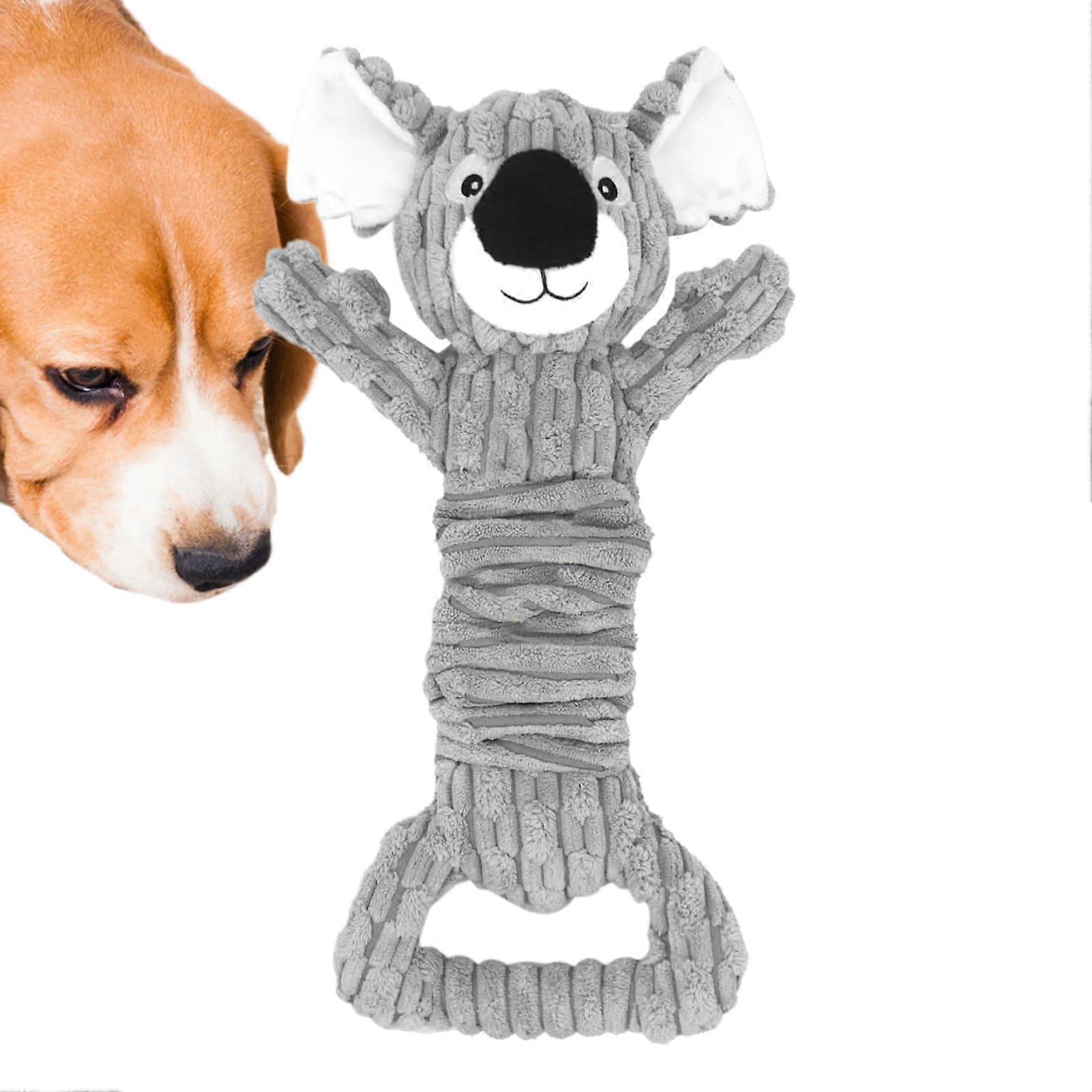 Dog Toy with Squeaker Stuffed Animal Toy for Calming Strong Chewers, Koala Shape Puppy Chew Toy, Cartoon Toy for Pets