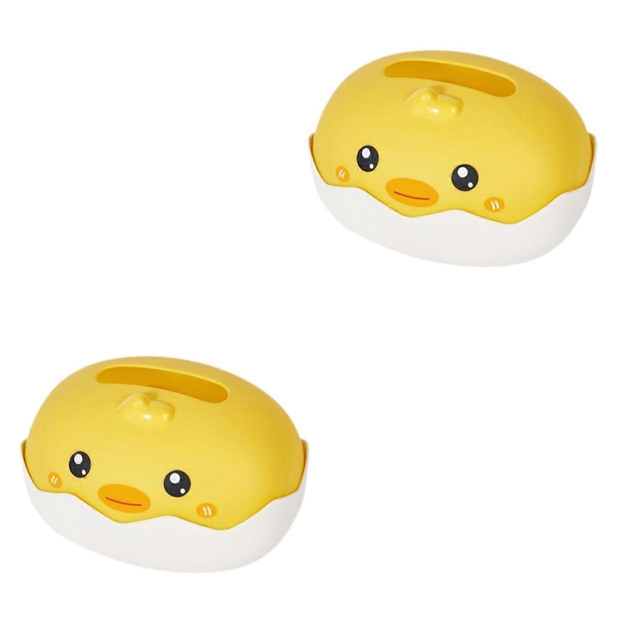 Cute Tissue Box 2-Pack Sturdy Material Large Capacity Easy Access Fits Various Paper Towels For Home Office Car