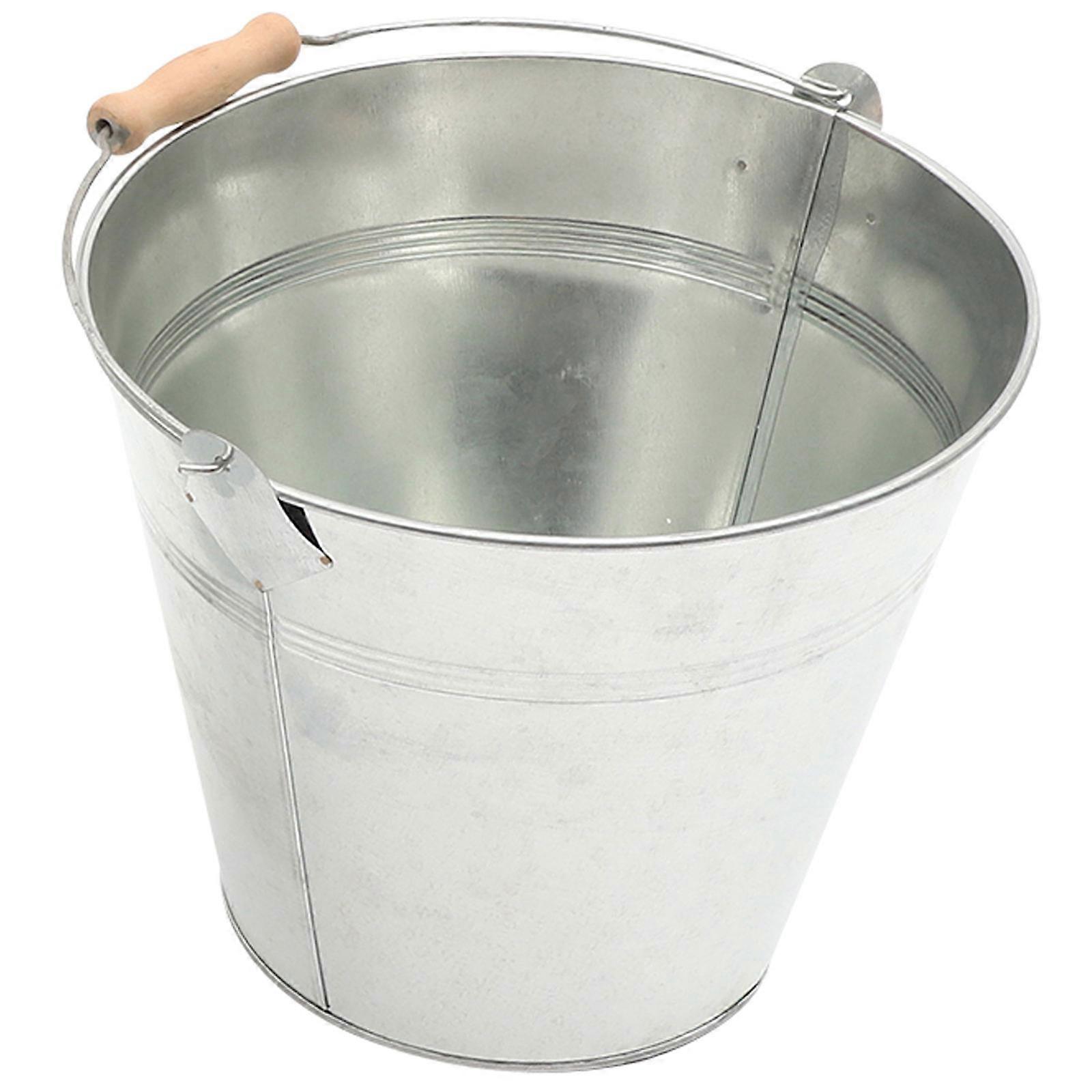 Fireplace Ash Bucket Metal Burning Bucket Simple Design Cylinder Shape Branch Burning 1Pack