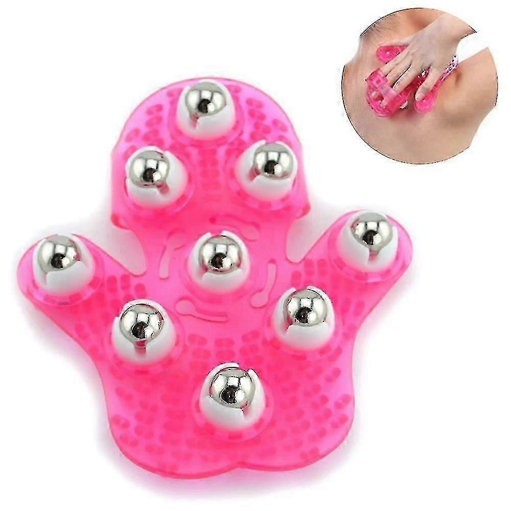 Massage Glove With 9 360-degree Rollers