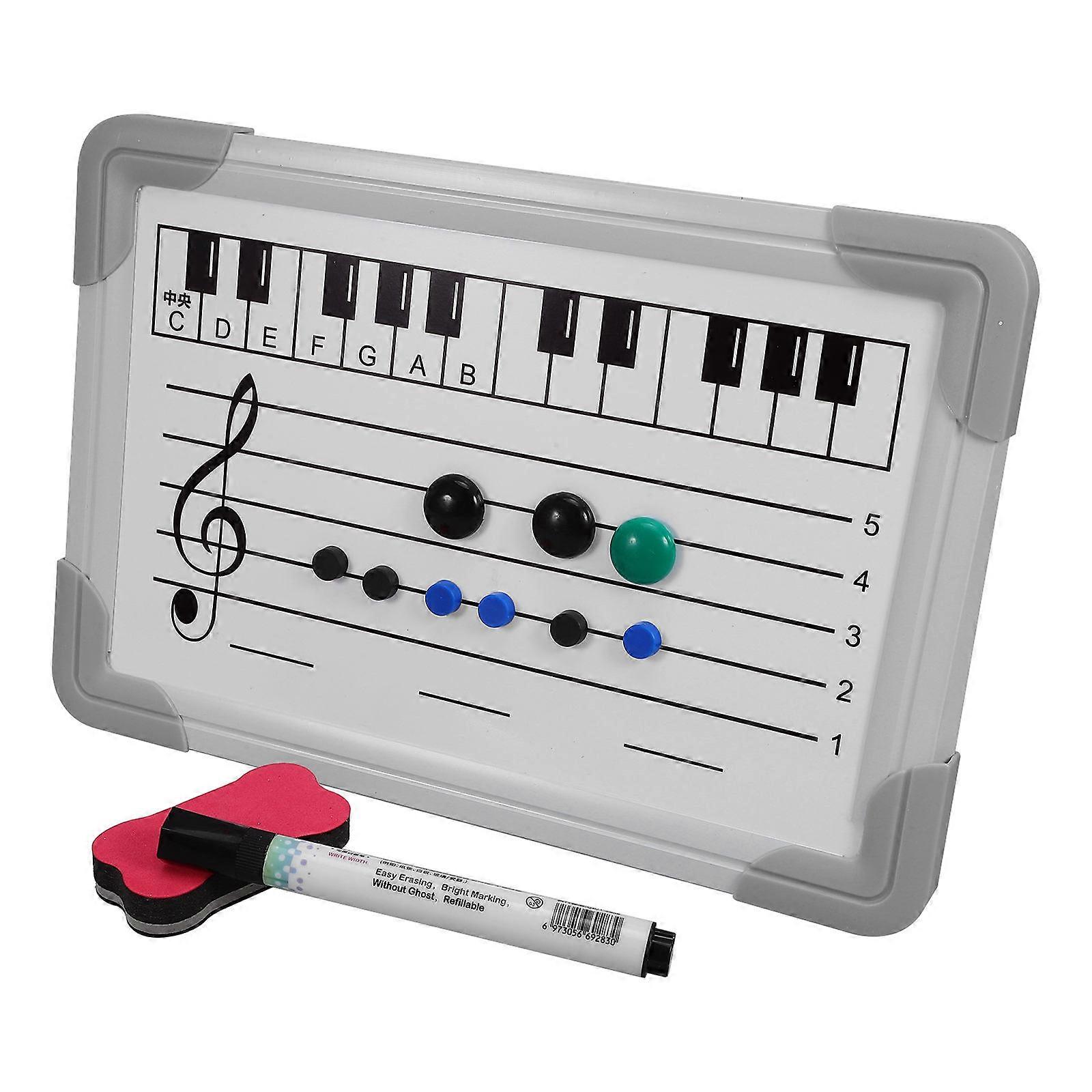 Five Line Staff Whiteboard Erasable Teaching Board 1Set for Music Practice