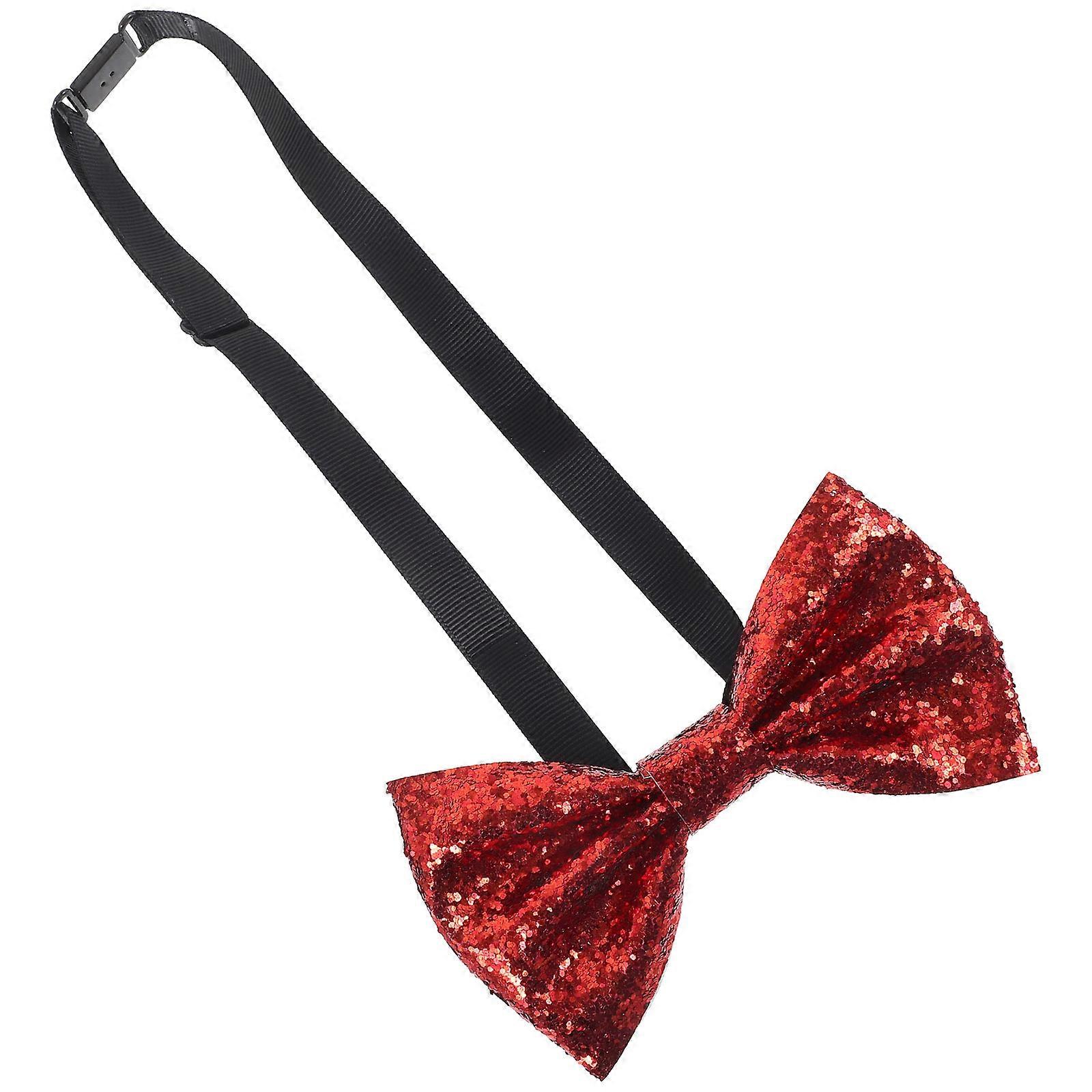 Adjustable Men's Pre Tied Glitter Bow Tie, Fade Resistant Fabric, Formal Tuxedo Style for Banquets and Performances