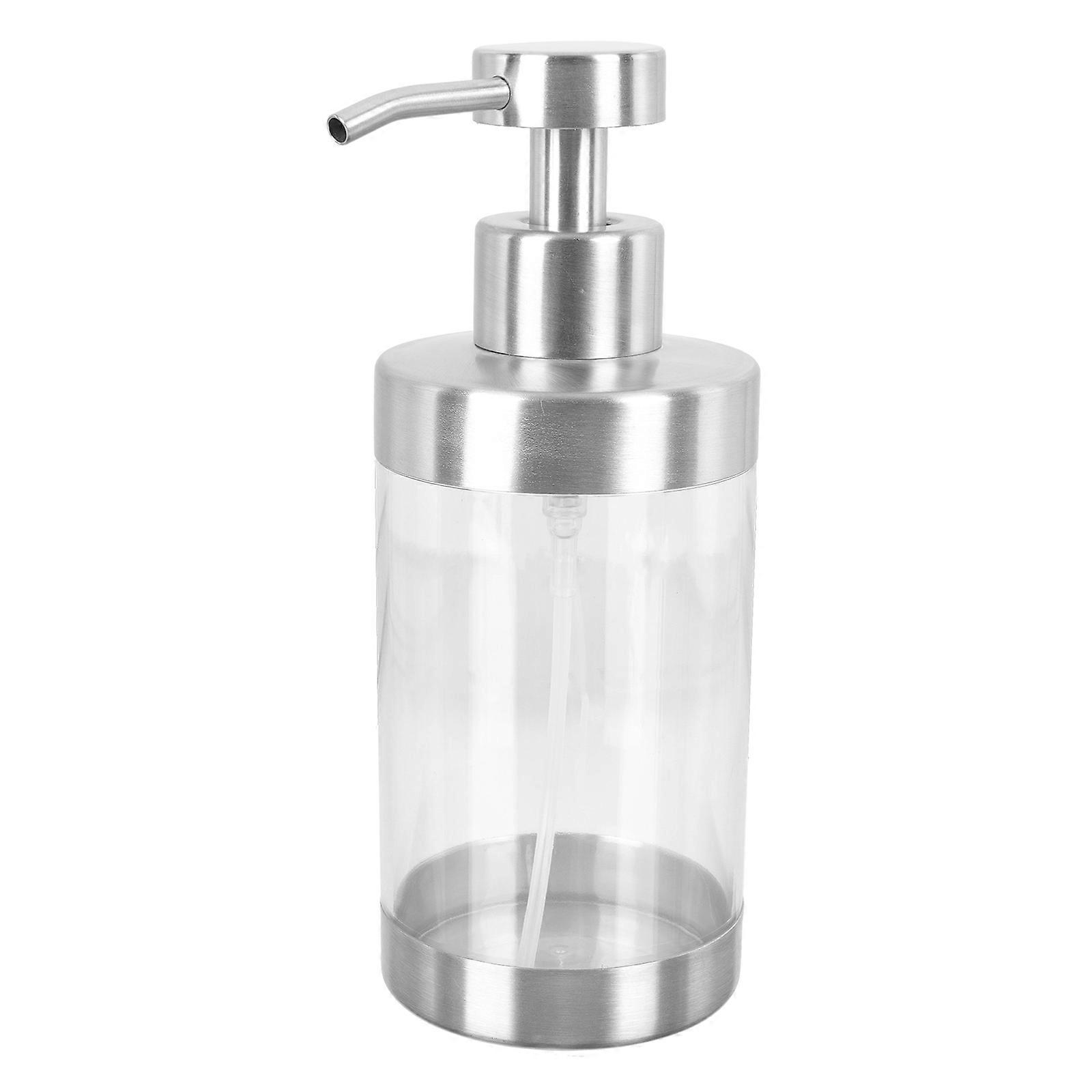 Stainless Steel Shampoo Dispenser Pump Bottle Empty Foam Container for Liquid Soap, Lotion, and Hand Soap – Ideal for Bathroom, Kitchen, and Laundry