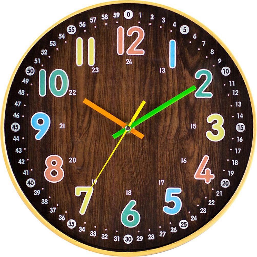 Clocks For Home Decor Precise Wooden Clock Round Shape Quiet Environment 1Pcs