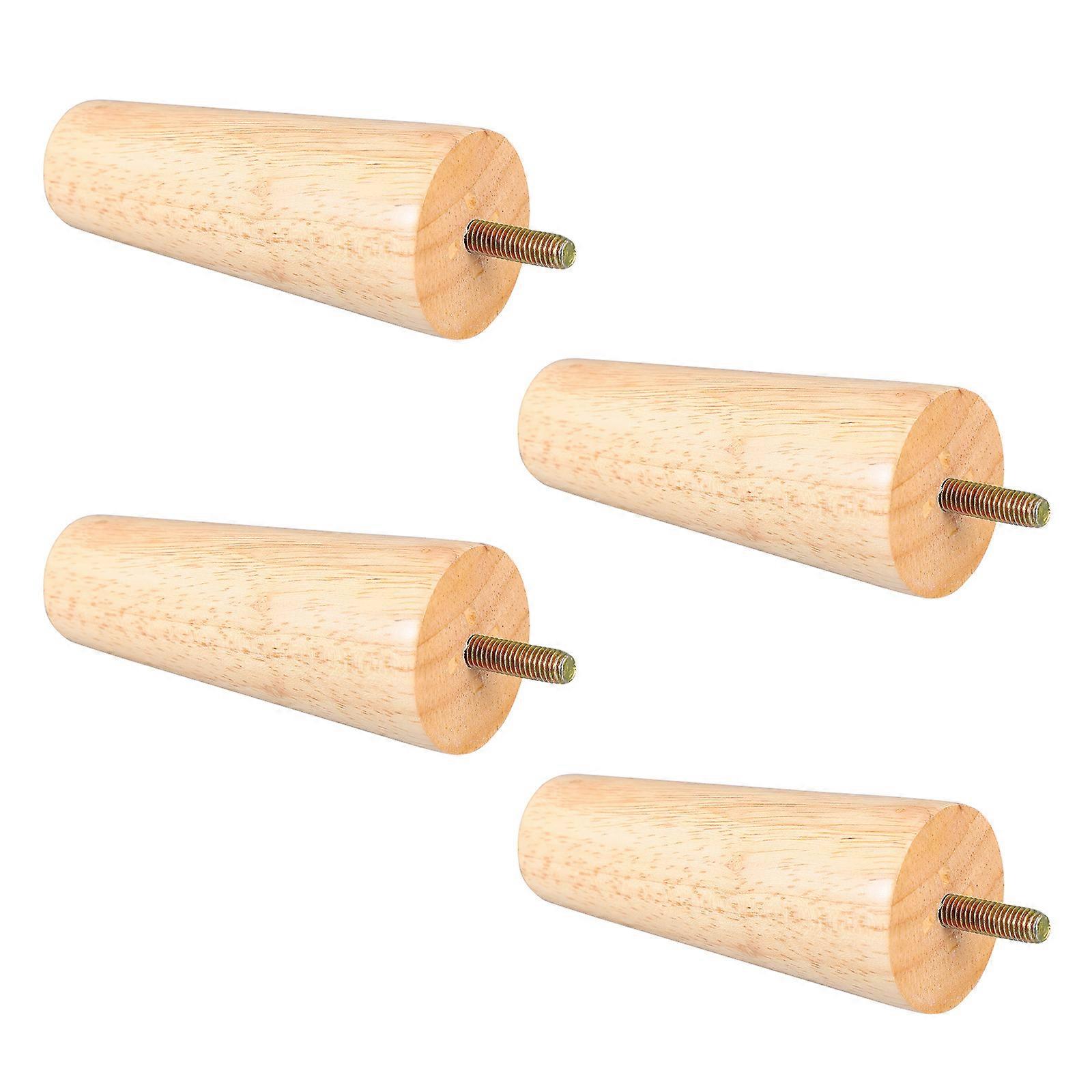 4 stk koniske møbelben i heltre for sofa, skrivebord og skap – solid, høy lastekapasitet, glatt finish, elegant design