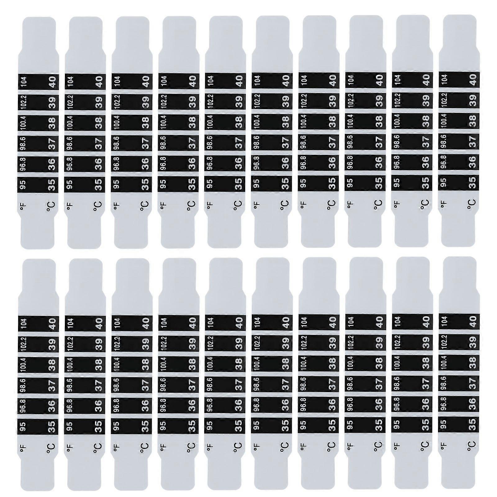 20pcs Forehead Thermometer Strips Reusable Fever Thermometer Strip Temperature StripYMMR)