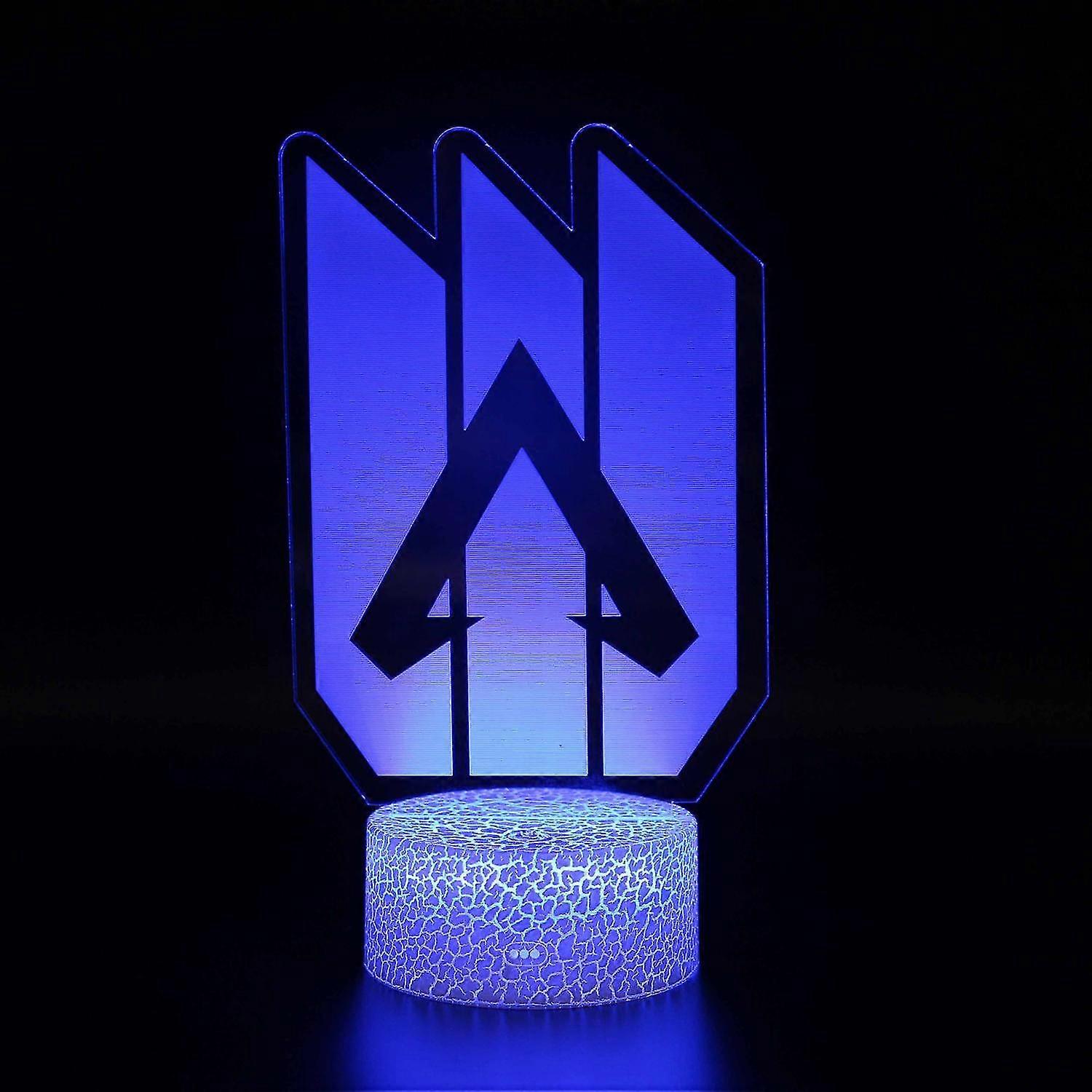 3D Touch Night Light with Remote Control - 7 Colors LED Table Lamp Style #788 for Home Decor & Relaxation