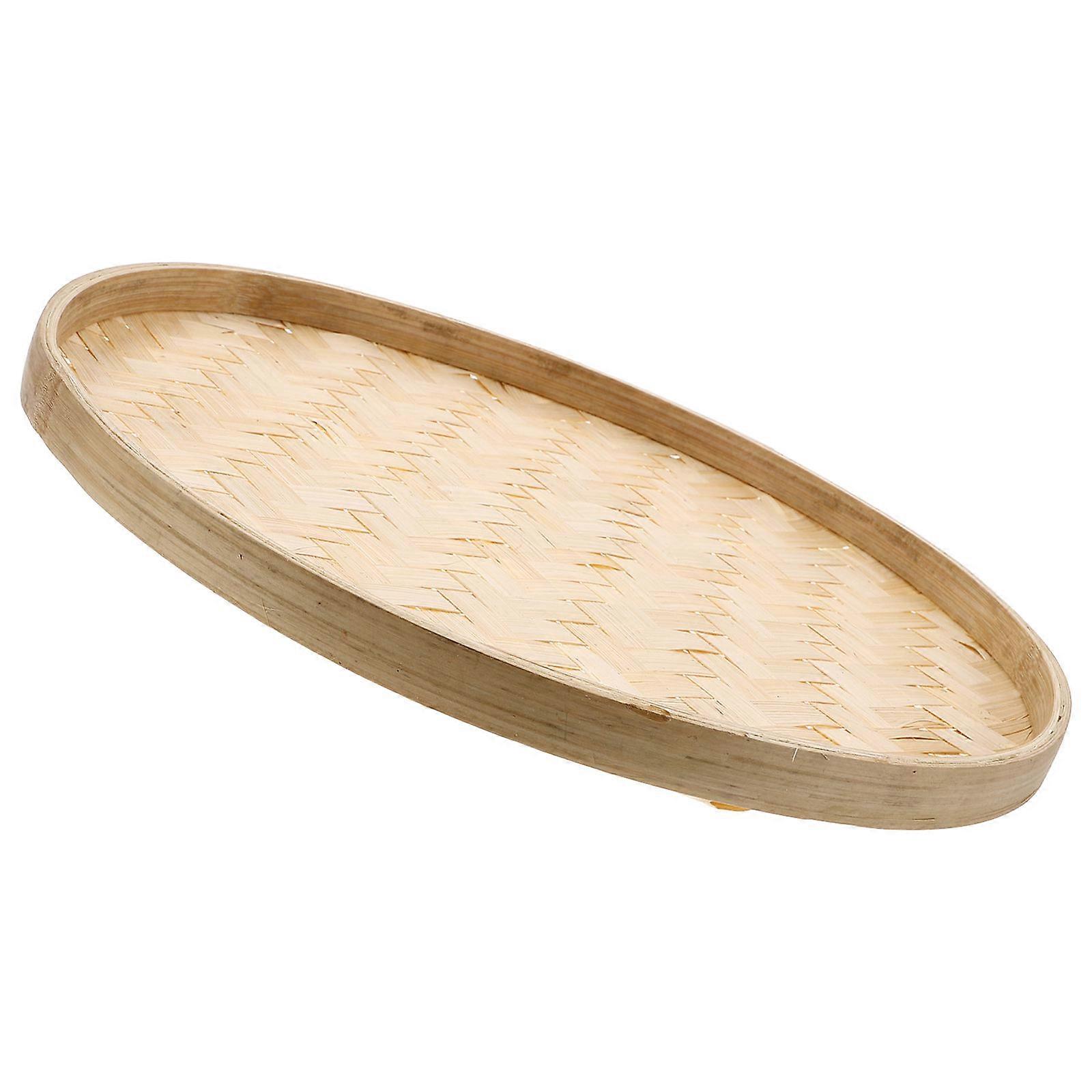 Bamboo Sieve Multi Color Round Shape Lightweight Style For Classroom Use 36.00X36.00X2.00CM Drying Flowers 1Pcs