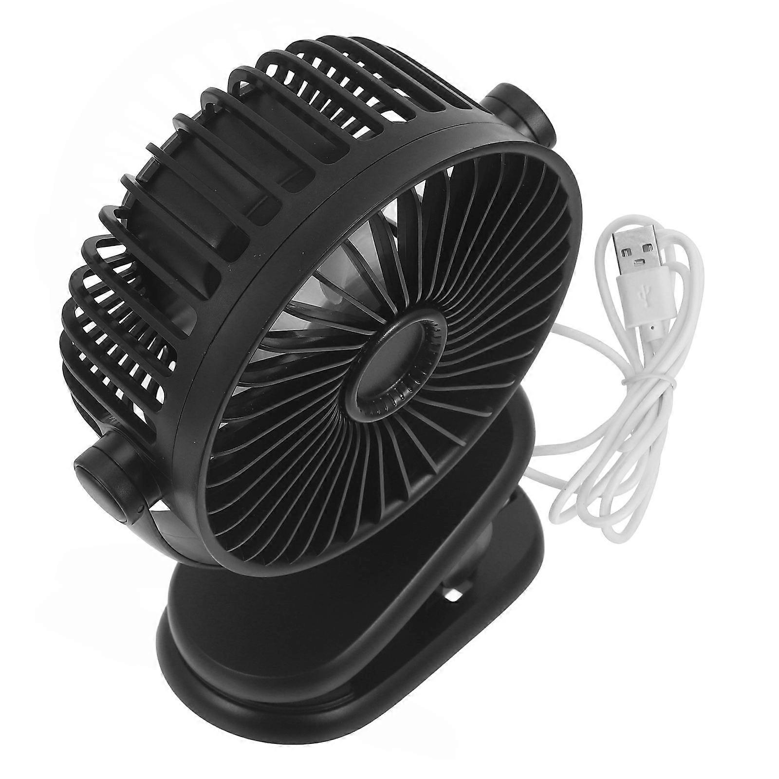 Portable Fan Usb Clip On For Traveling Plastic 6.9×5.5×4.5in Lightweight General Users 1Pack
