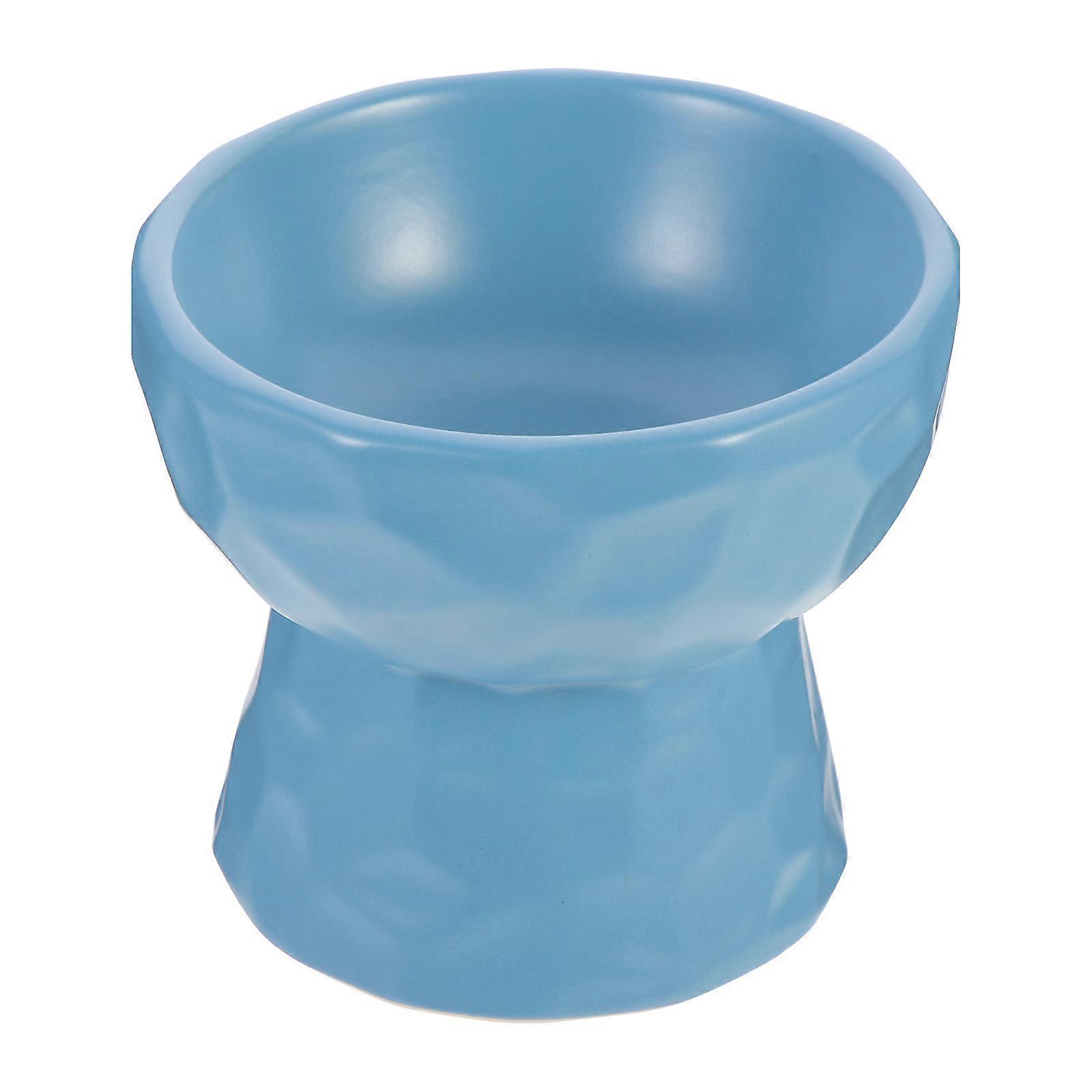 Ceramic Pet Food Basin Stable Base Easy to Clean No Residue Durable Practical for Dog Cat Household Use 12X10.3X9.5CM 1Set
