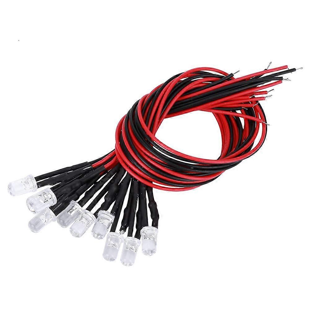 5-12V 50pcs 5mm Multicolor Fast Flashing LED Diodes 20mA 0.06W Round Head Pre-Wired Electronic Components