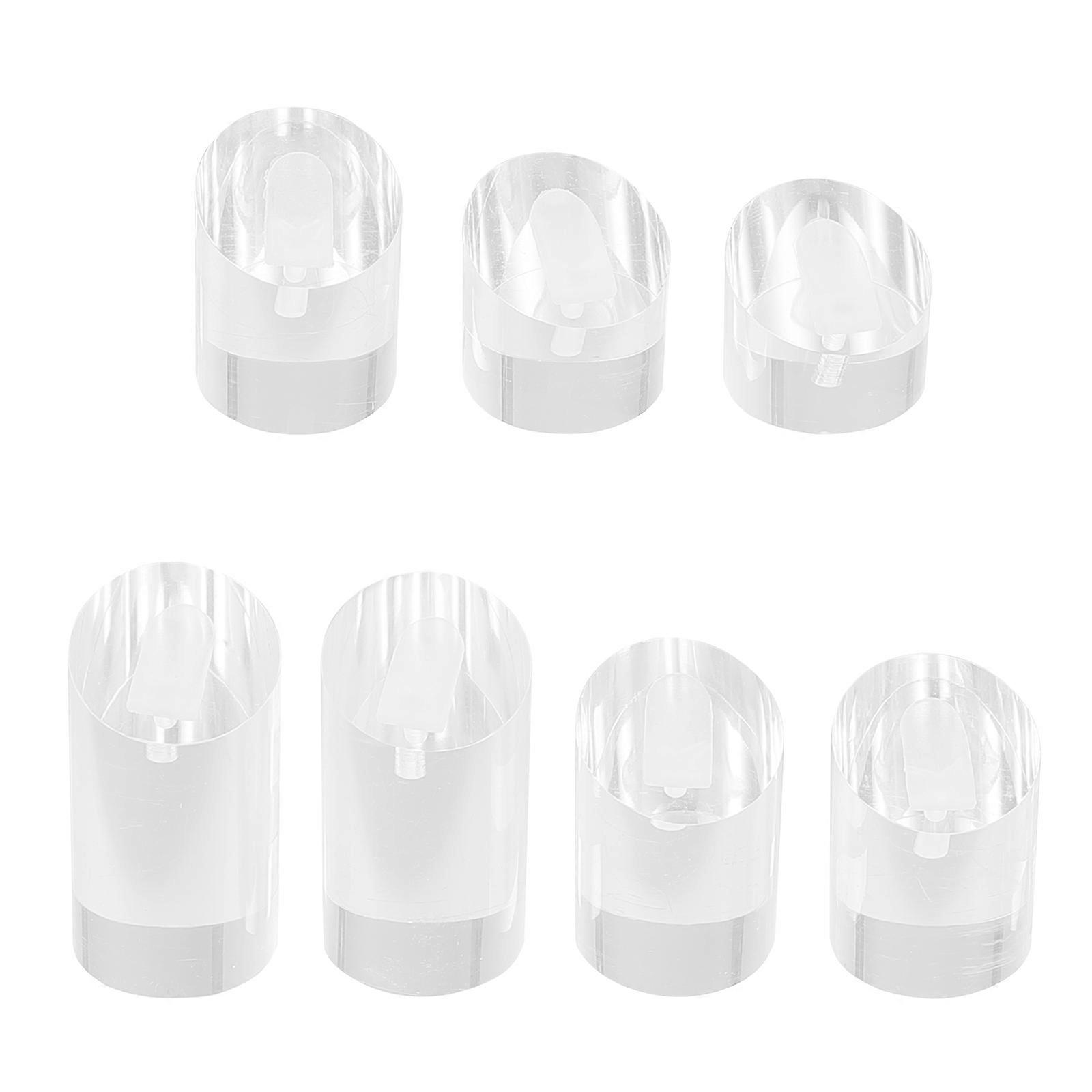 Transparent Acrylic Ring Display Stands for Storage 7 Pieces Durable Beautiful Design