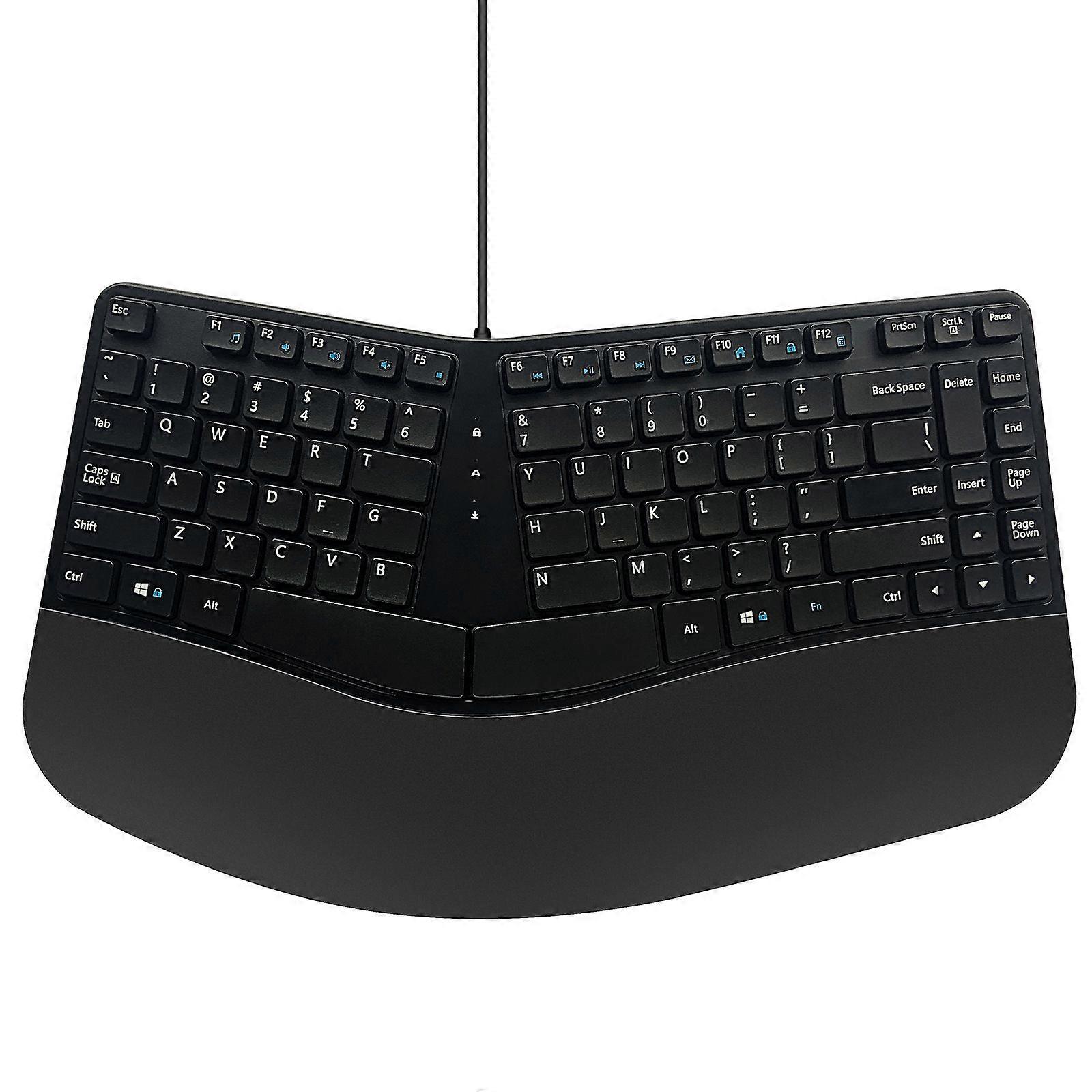 87-key Ergonomic Wired Keyboard