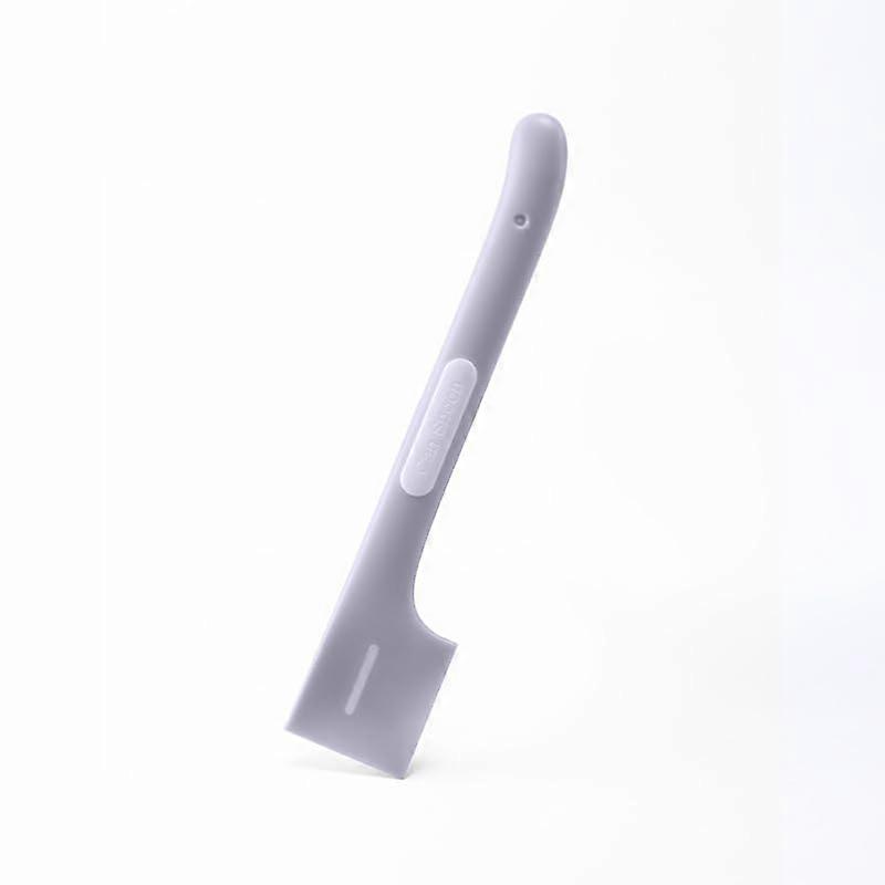 Cat Food Spoon with Long Handle, Soft Grip TPR Design, Square Edge for Wet Food, Single Piece Pet Tool for Dogs and Cats in Gray