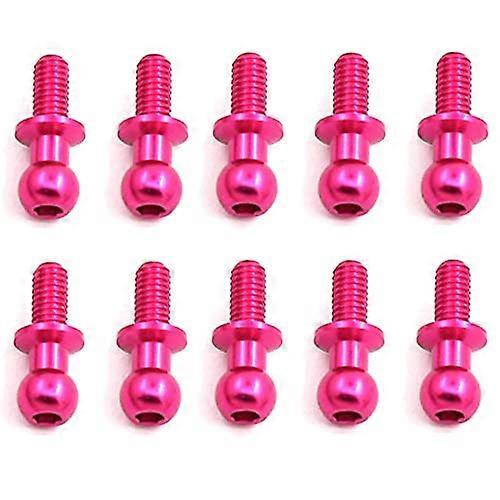 Pack of 10 M3 Metal Hexagonal Head Screws for TT01 TT02 D5 1/10 RC Drift Car Parts Universal Pink