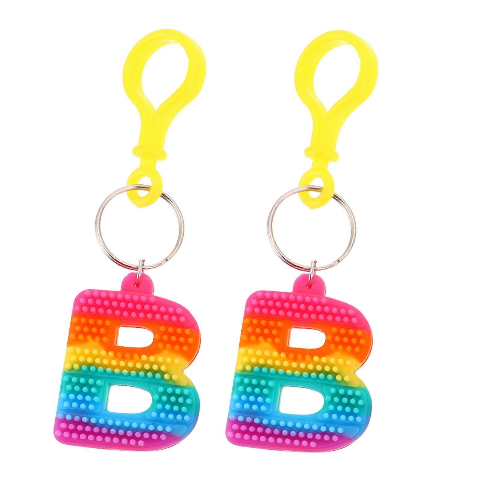 Alphabet Keychain Set Lightweight Soft Bag Pendants for Car Keys, Handbag Charm & Daily Style Accessories
