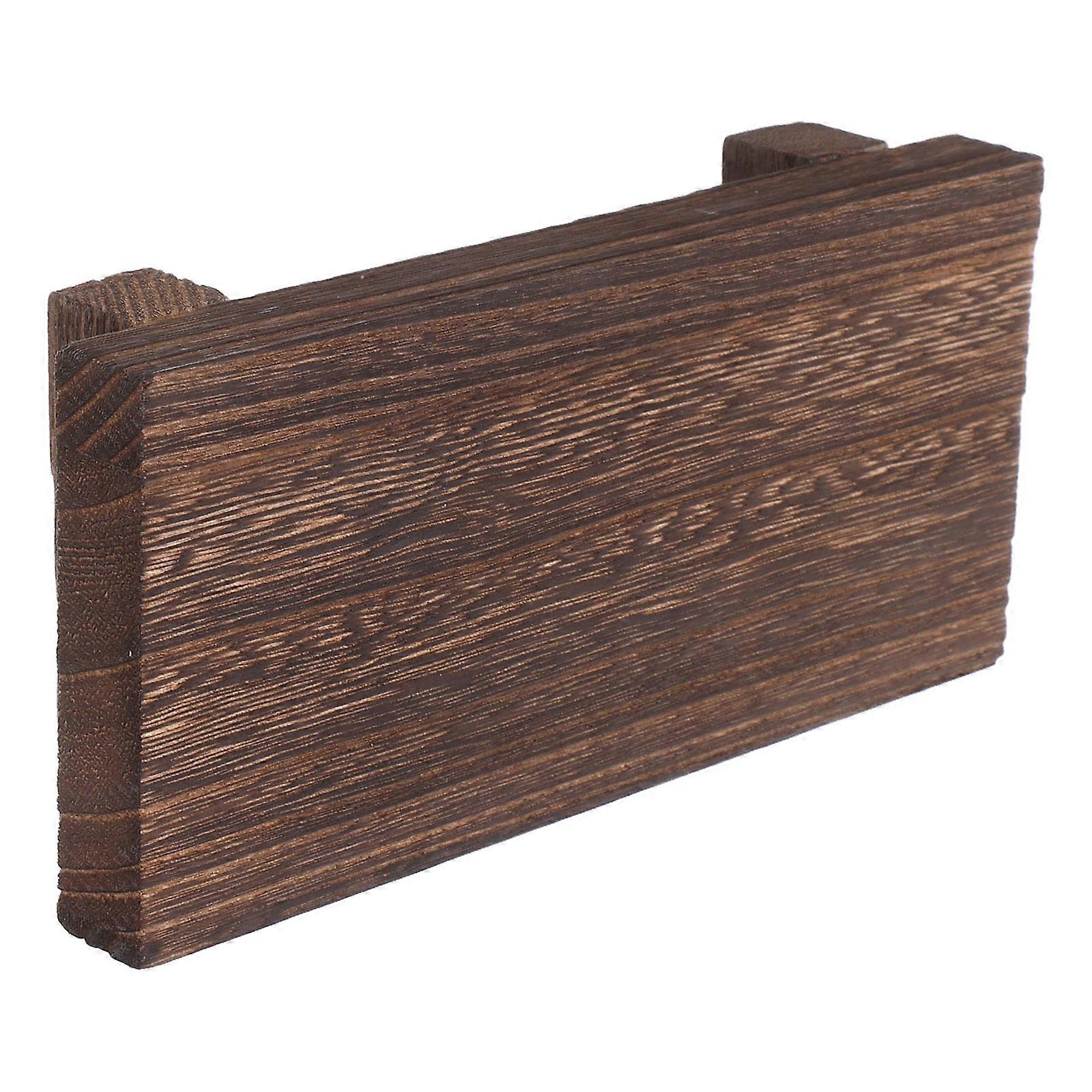 Wooden Pedestal Stand for Storage Coffee Color Versatile Design and Sturdy Farmhouse Charm