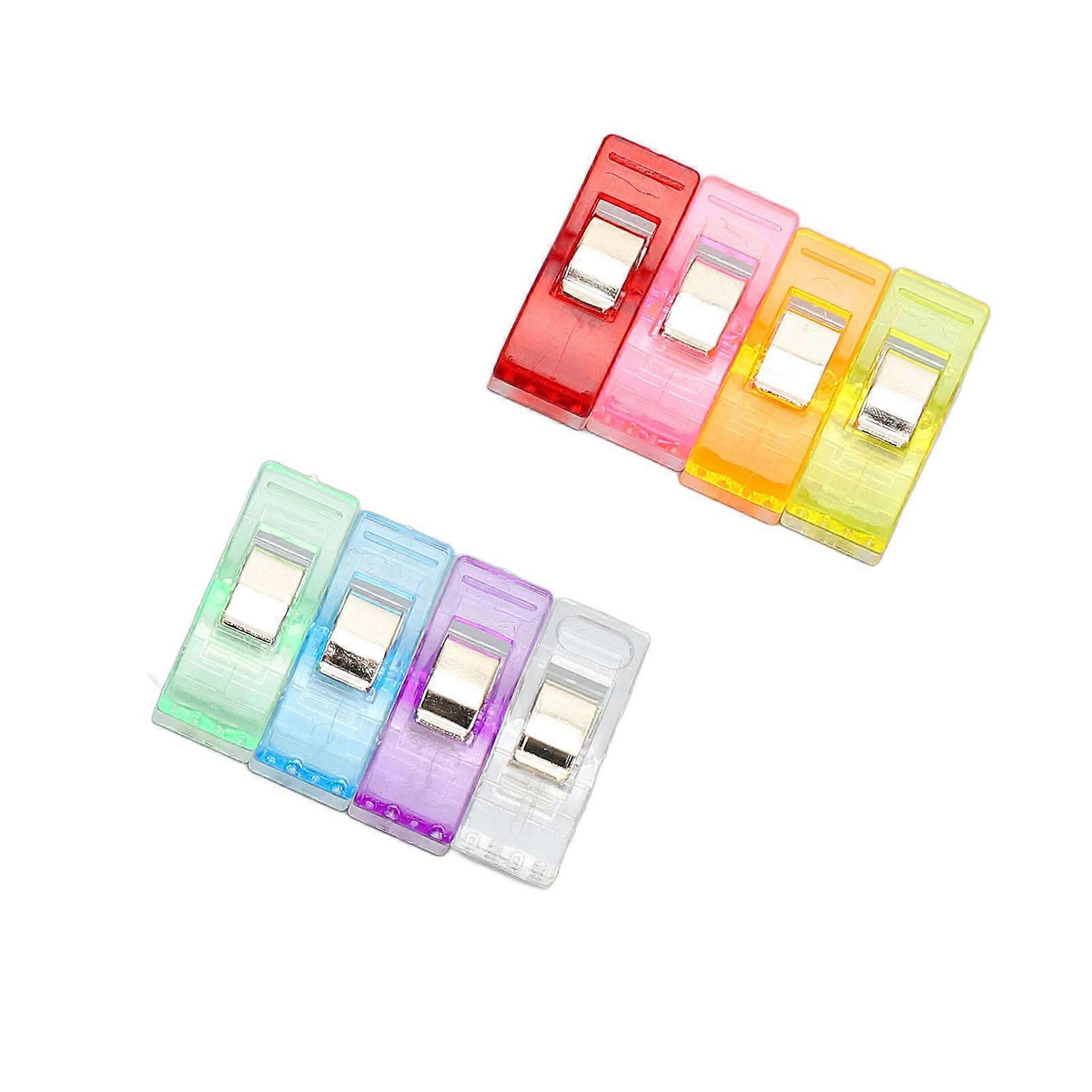 100PCS Clear Display Clip Multifunctional Flat Head Transparent Mini Clothespins Clip