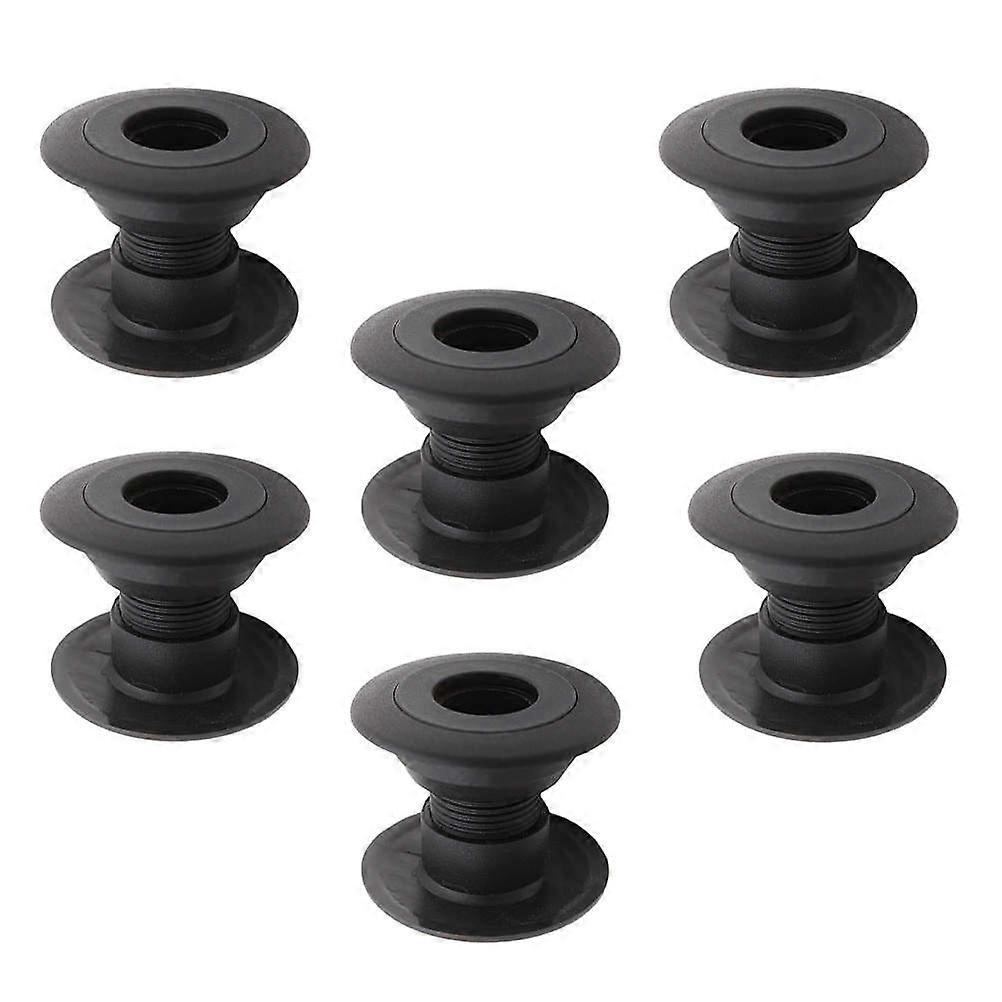 Professional Foosball Replacement Parts with Durable Plastic Bearings Black Color for Foosball Tables 6 Pieces