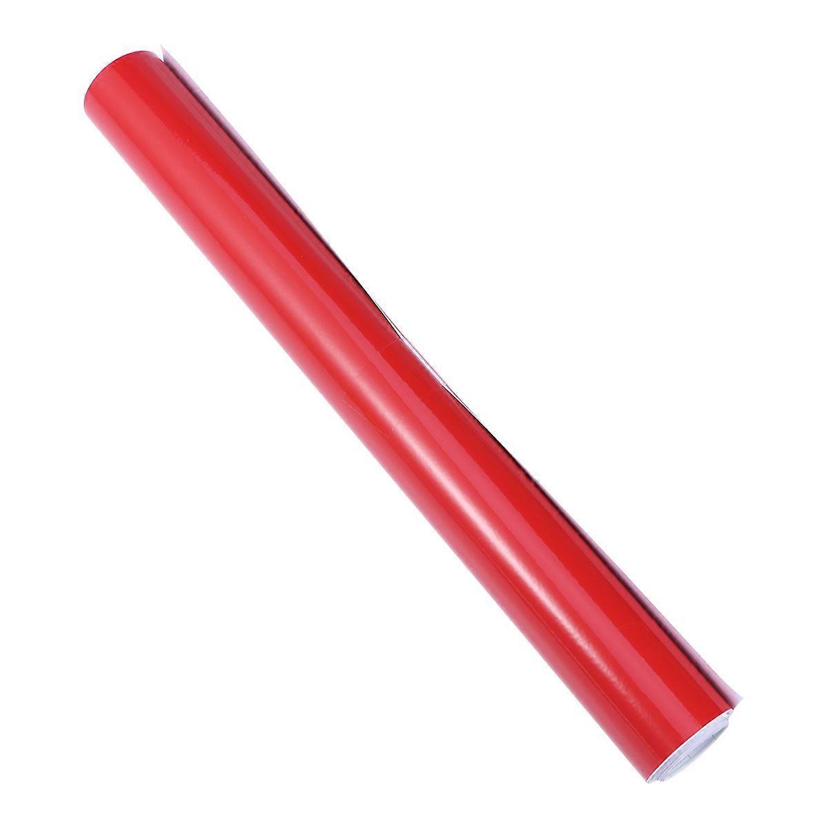 Red PVC Car Sticker Film Self Adhesive Waterproof with Memory Function and Stretching Ability 0 5mm Thick