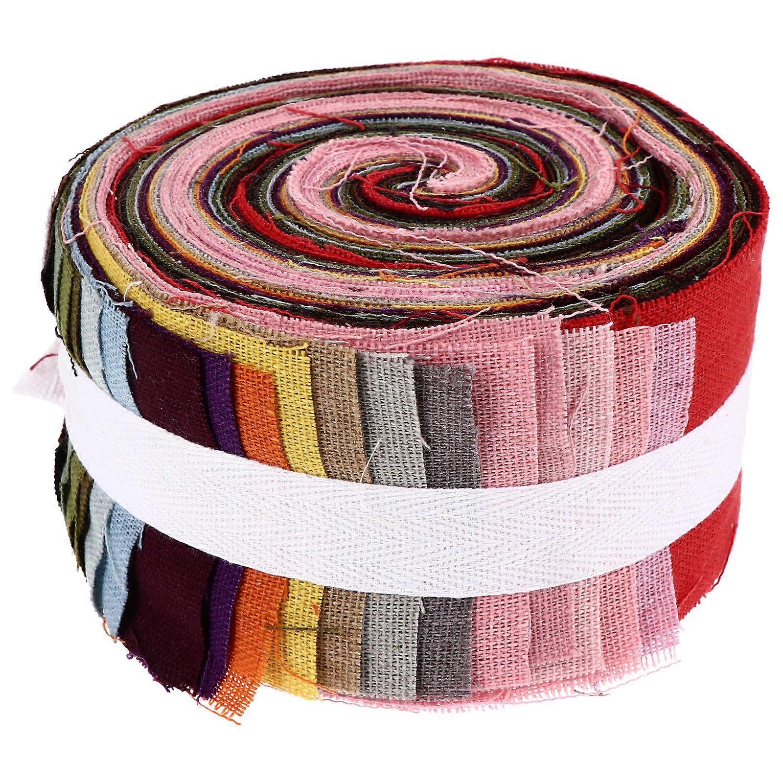 26pcs Fabric Roll Bundles Quilting Strips Patchwork Fabric Strips