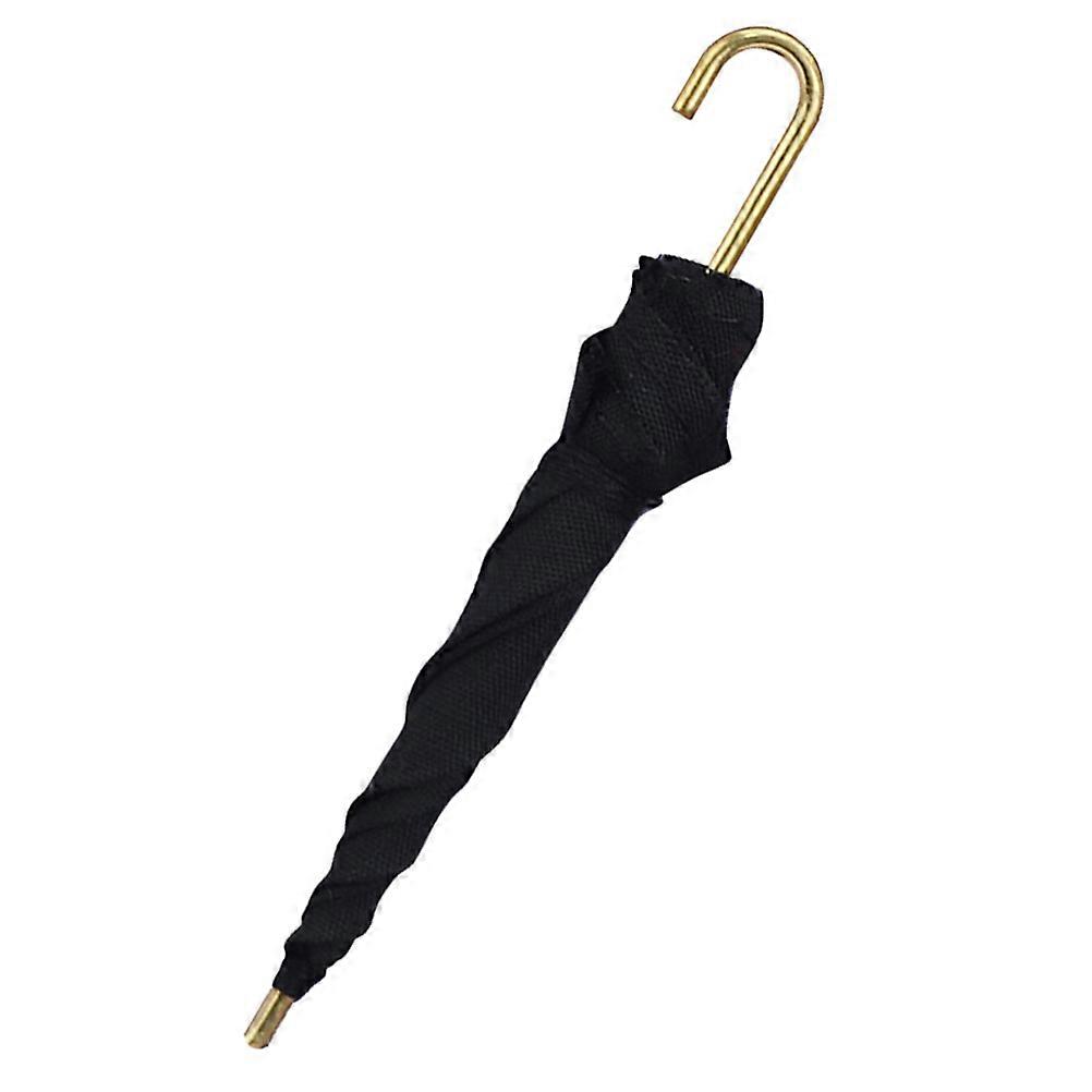Black Miniature Umbrella for Decor Simple Stylish Design Delicate Workmanship Compact Lightweight