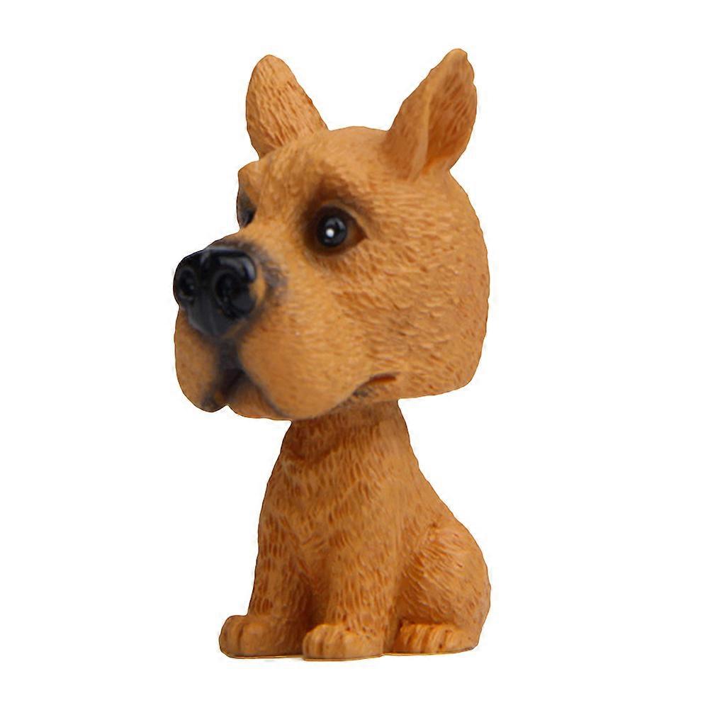 ホームデコレーション樹脂車の装飾品うなずきシュナウザー犬の座り姿勢シェイクヘッド5.00X2.30X2.00CM 1セット