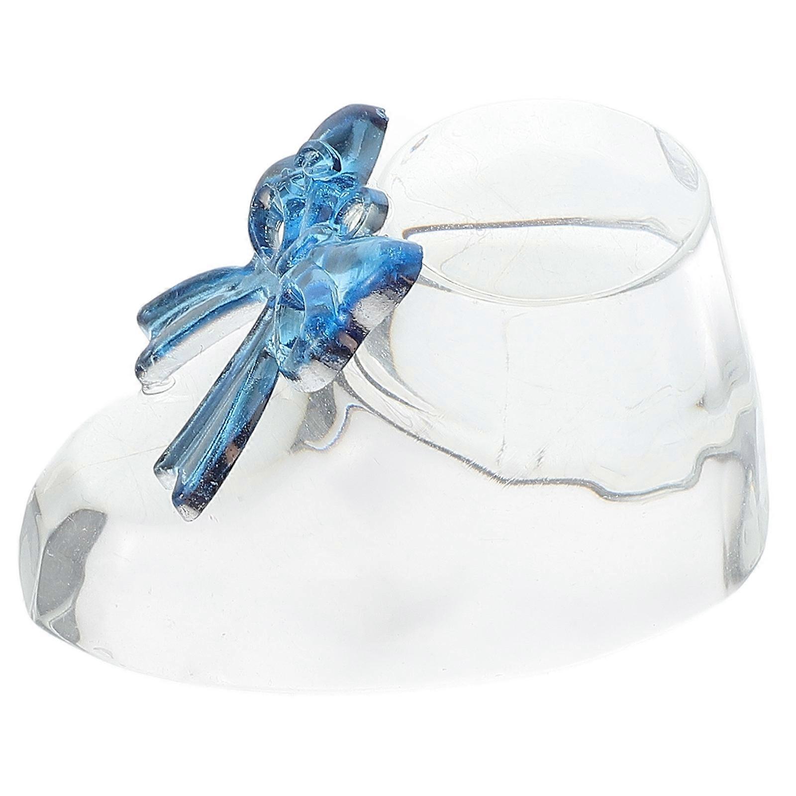 Mini Crystal Shoe Ornament with Bow   Elegant Party Favors for Weddings, Showers & Home Decor   Versatile Table Centerpiece for Multiple Occasions