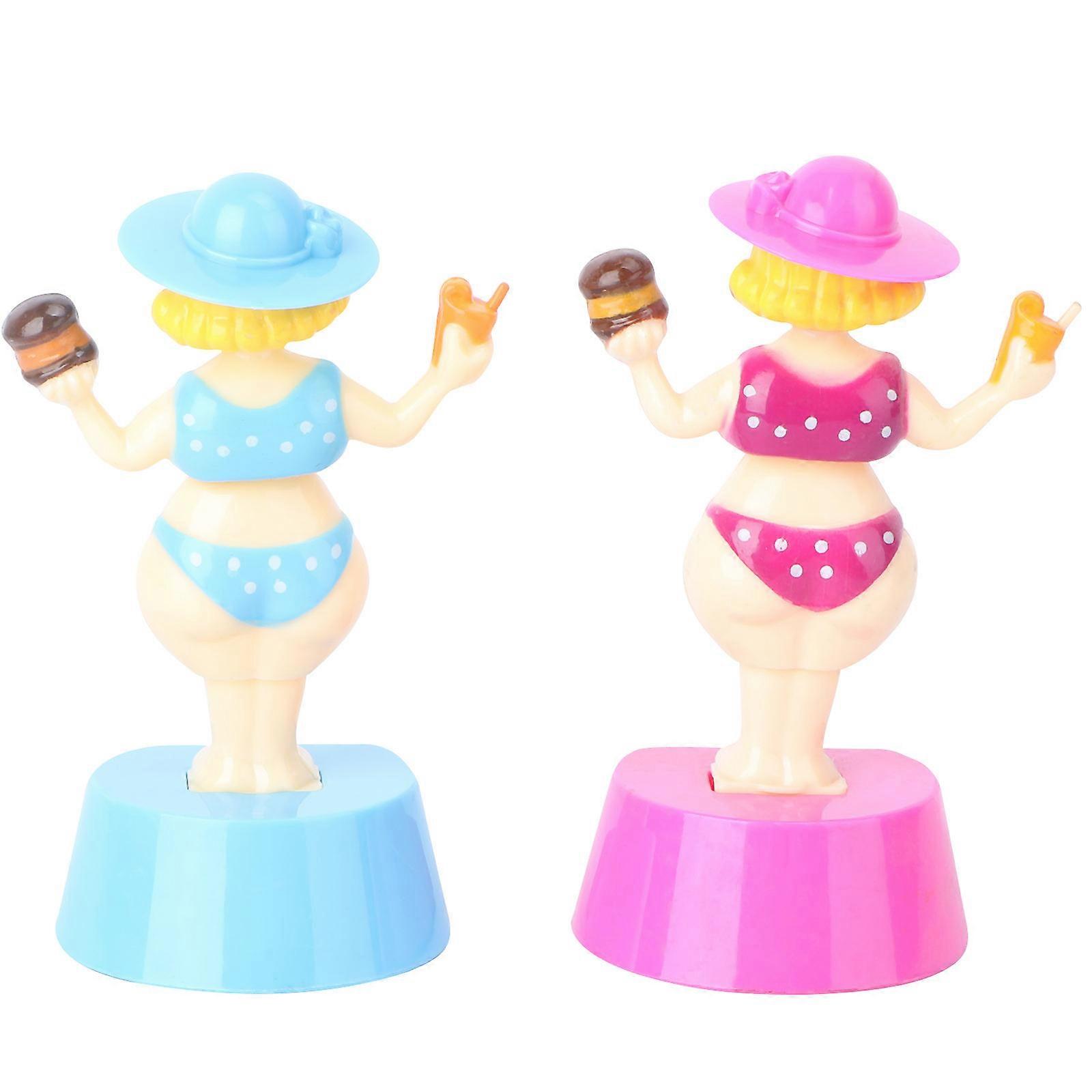 Dancing Bikini Girls Car Ornament Energy Saving For Balcony And Car 2Pcs