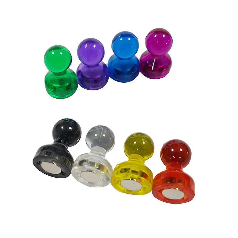 NdFeB Magnetic Pushpins Assorted Color Strong Fridge Magnets for School Use 32 Pieces