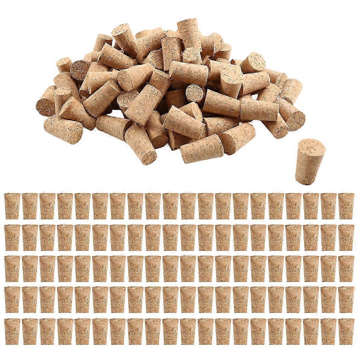 100Pcs Tapered Wine Cork Reusable Wood Corks Cover for Bottles Wine 2025