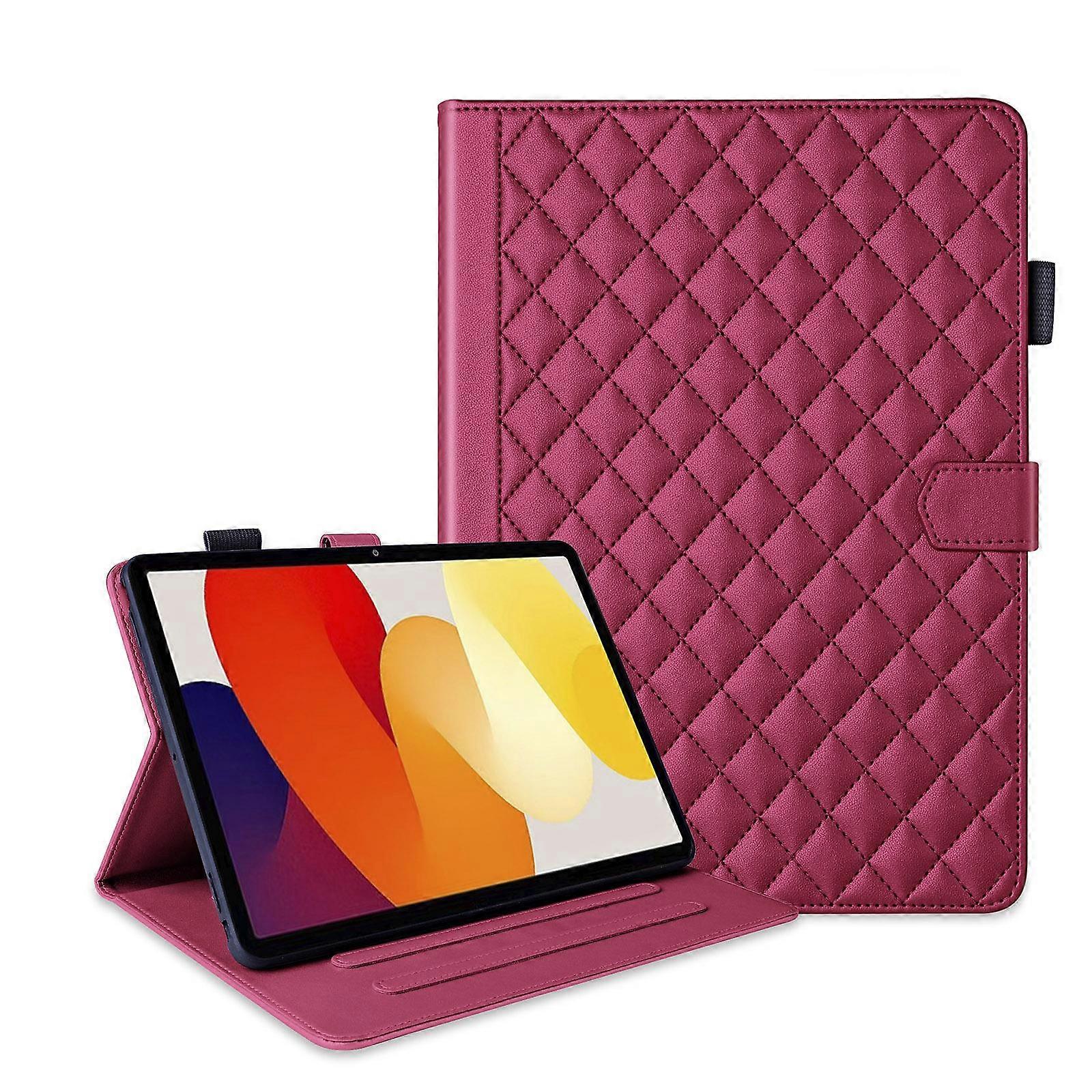 Rhombus Lattice Leather Tablet Case