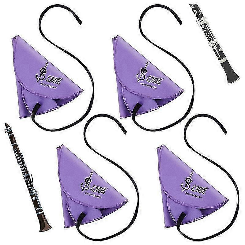 4 Pcs Clarinet Swab Clarinet Cleaning Cloth Pull Through Swab Cleaner Cloth for Inside Tube Suitabl