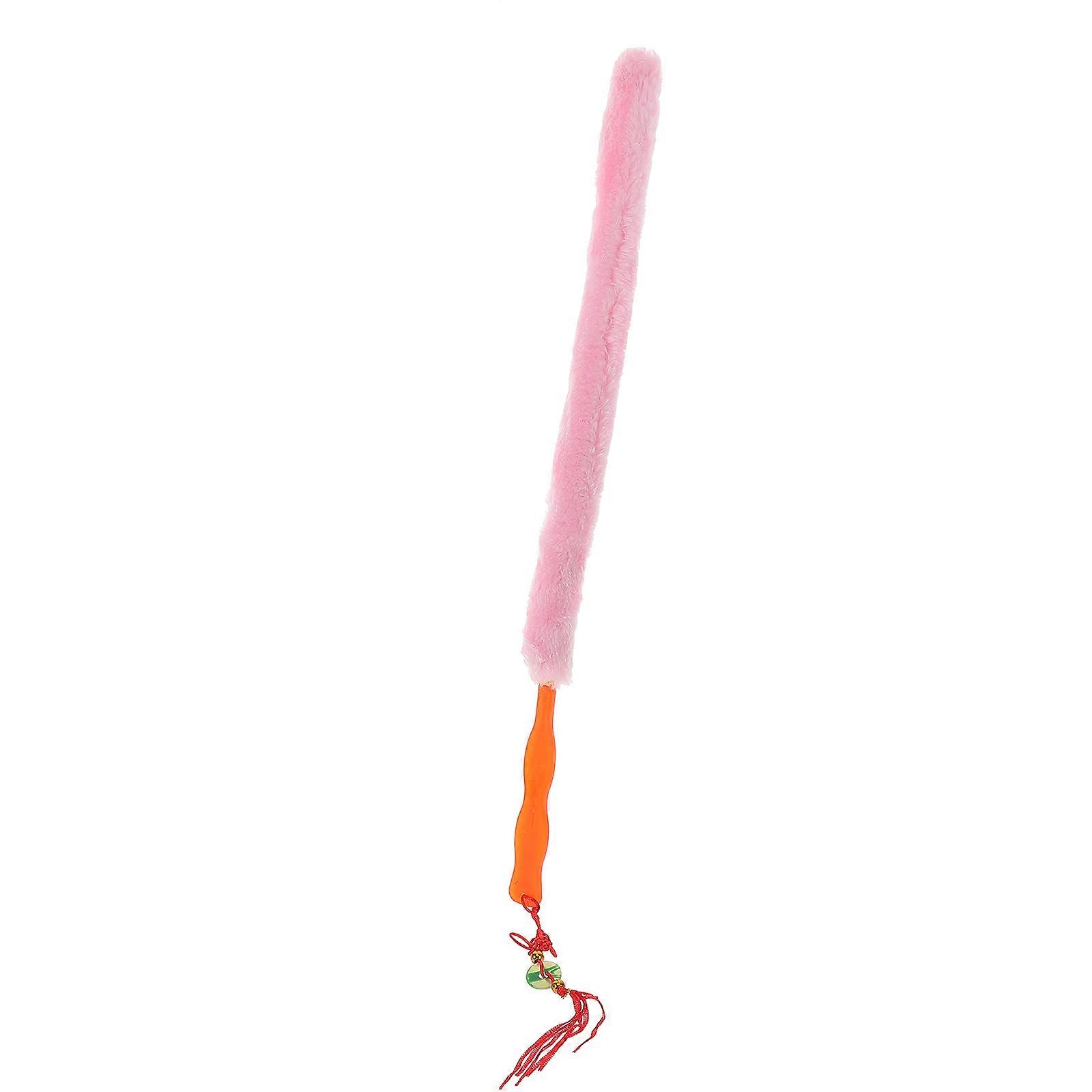 Pink Zithers Cleaning Brush with Plastic Handle and Rabbit for Gentle Cleaning and Maintenance