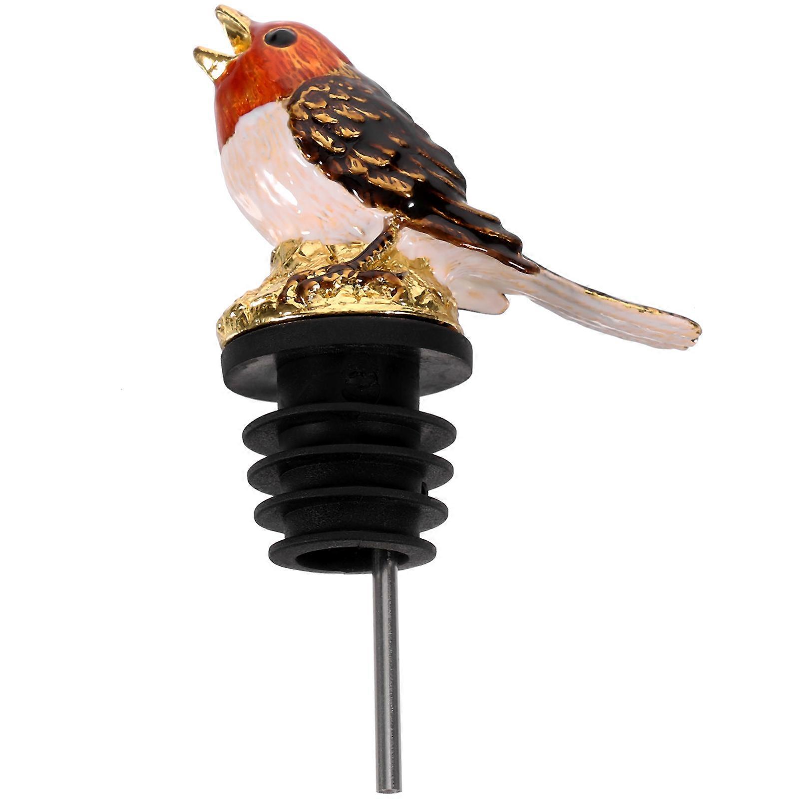 Elegant Golden Bird Designed Pourer with Aerator and Function for Use Made of Zinc Alloy