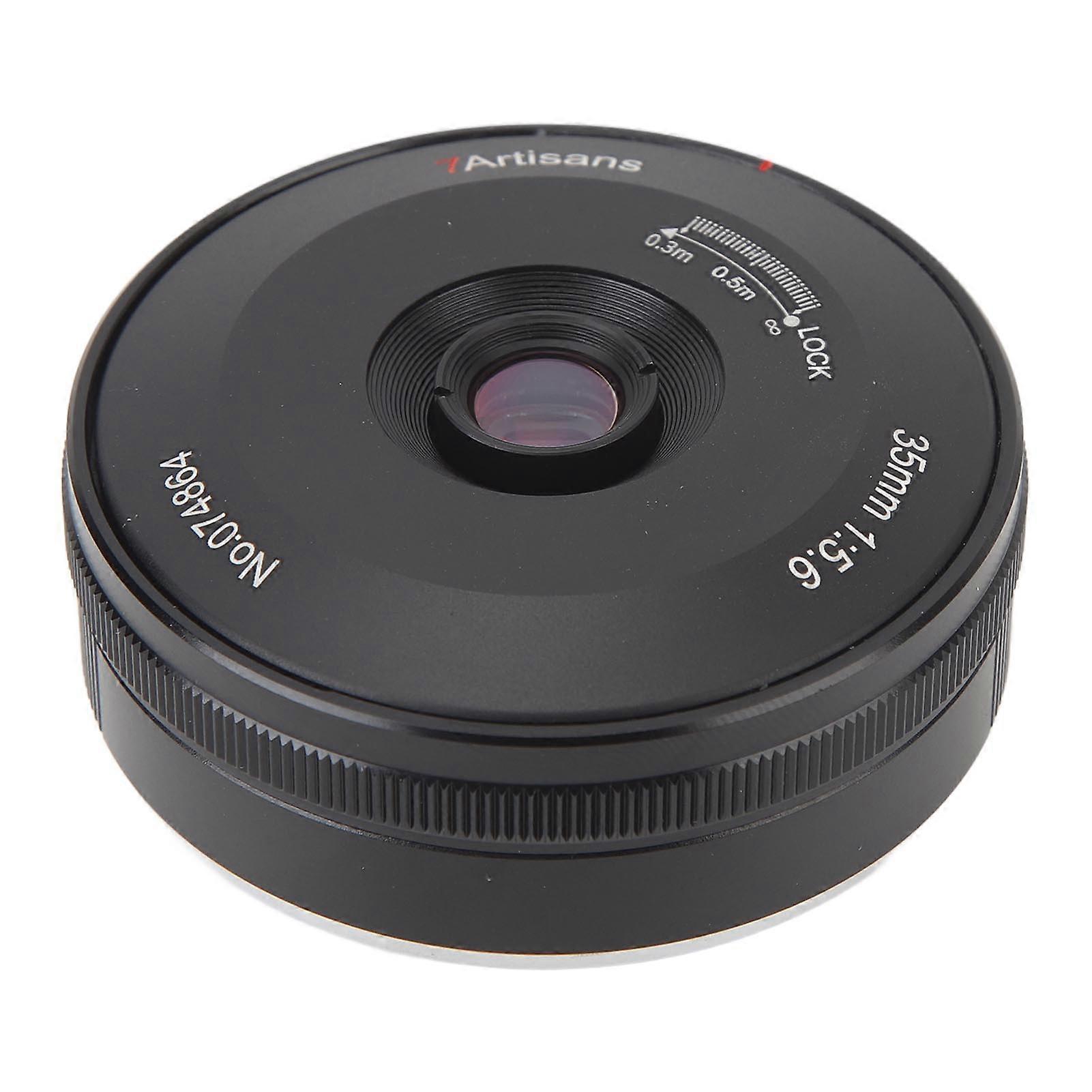 35mm F5.6 Camera Lens Ultra Thin Optical Glass Manual Focus Black Full Frame Portrait Lens for A6000 A6300 A6400 for E Mount Cameras