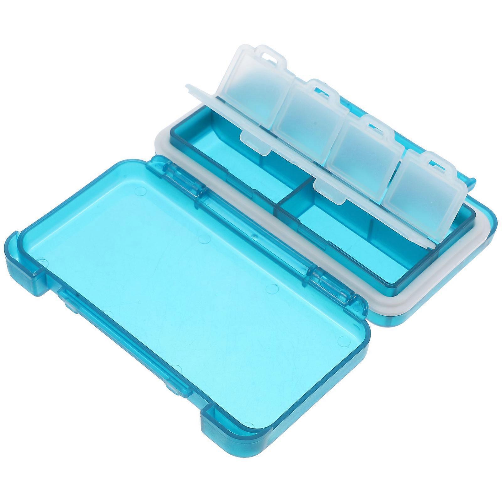 Pill Holder Ten Small Compartments Double Layer Design Travel 1Set