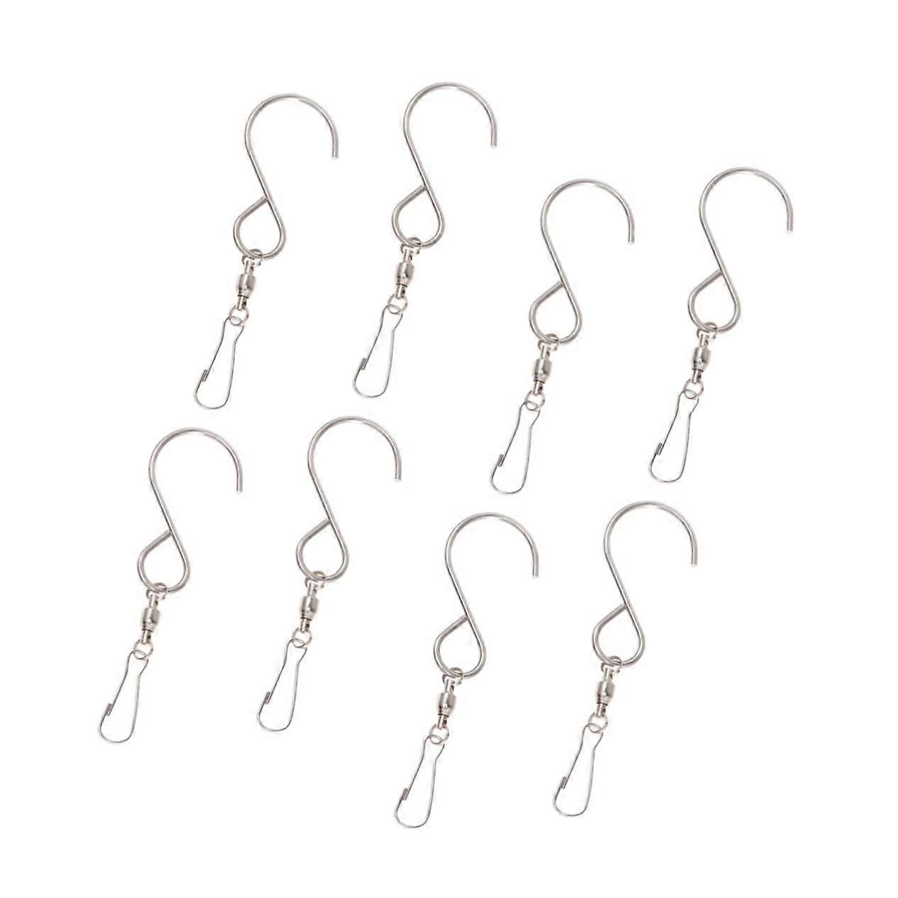 Stainless Steel S-Hooks – Rotatable Hooks for Wind Chimes, Kitchen Organizers, and Office Displays