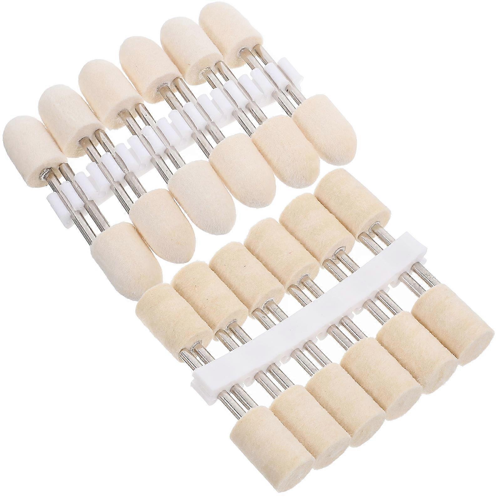 Felt Polishing Disc Wool Grinding Head Electric Tools Accessories 12mm Diameter Polishing 24Pcs