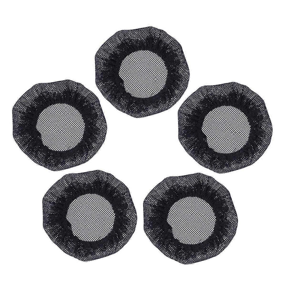 Ballett Bun Net Hår Tilbehør For Kvinner Jenter Svart Mesh 5 stk