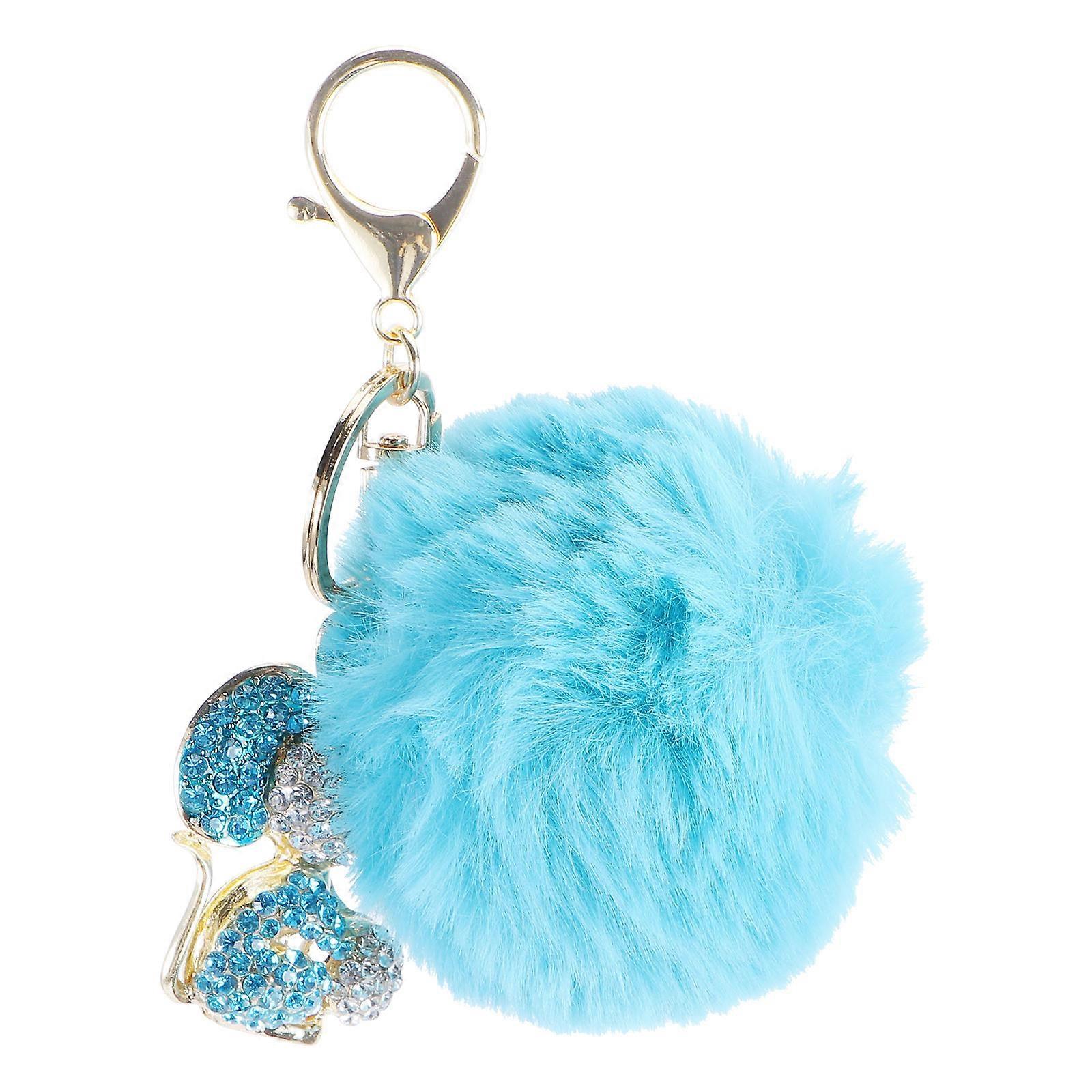 キーペンダントぬいぐるみキーホルダーマウス型金属ぬいぐるみ素材スカイブルーカラー女の子子供用1セット