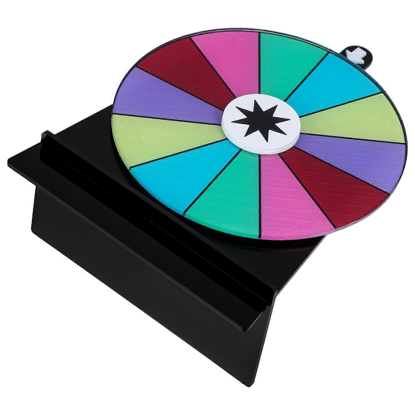 Rotating Fortune Wheel Prize Setting Game For Event Organizers And Party Hosts 7.9X5.9X2.8in Multi Color 1Pcs