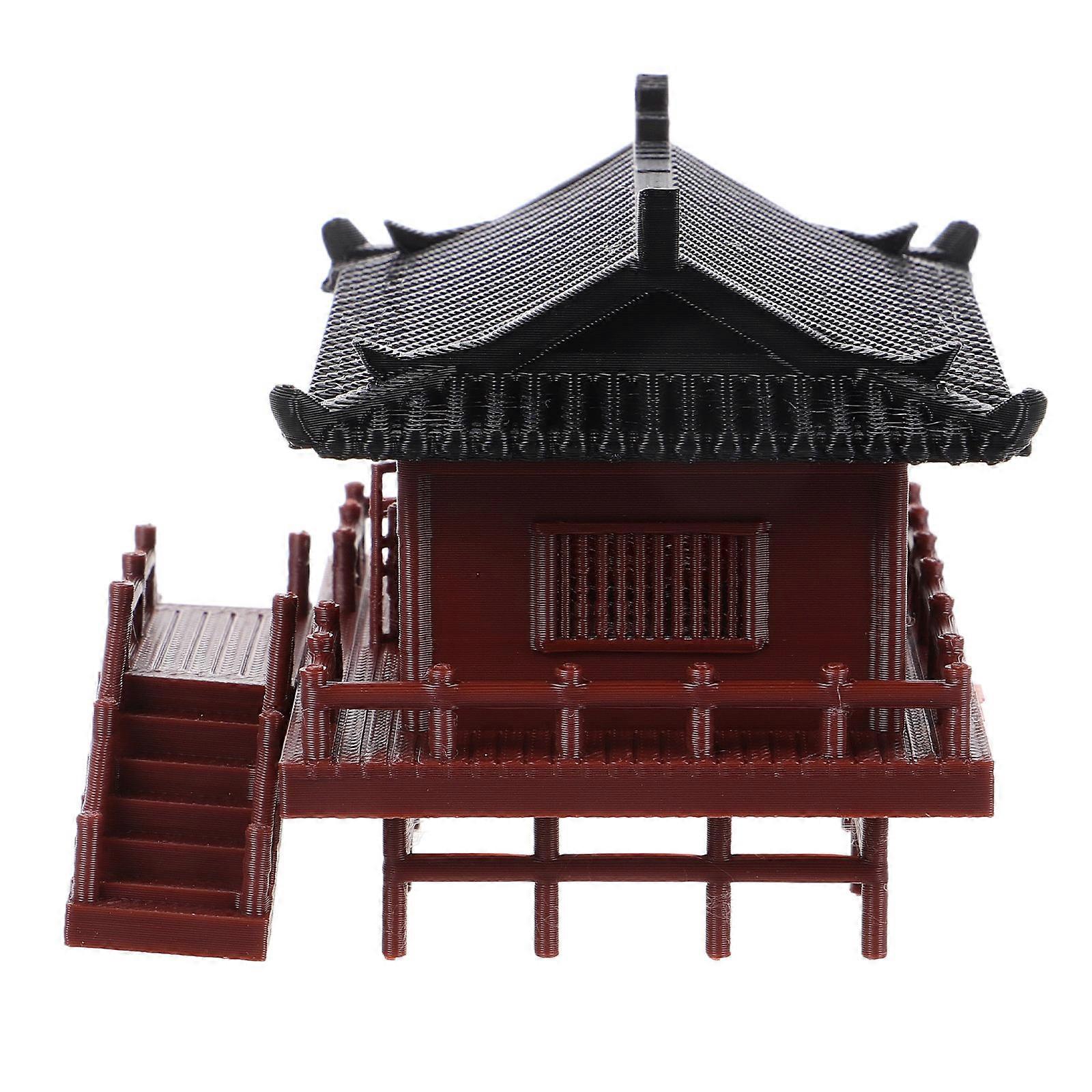 Aquarium Figurines Miniature Pavilion Statue For Indoor Decoration Simple Style Durable 1Pack