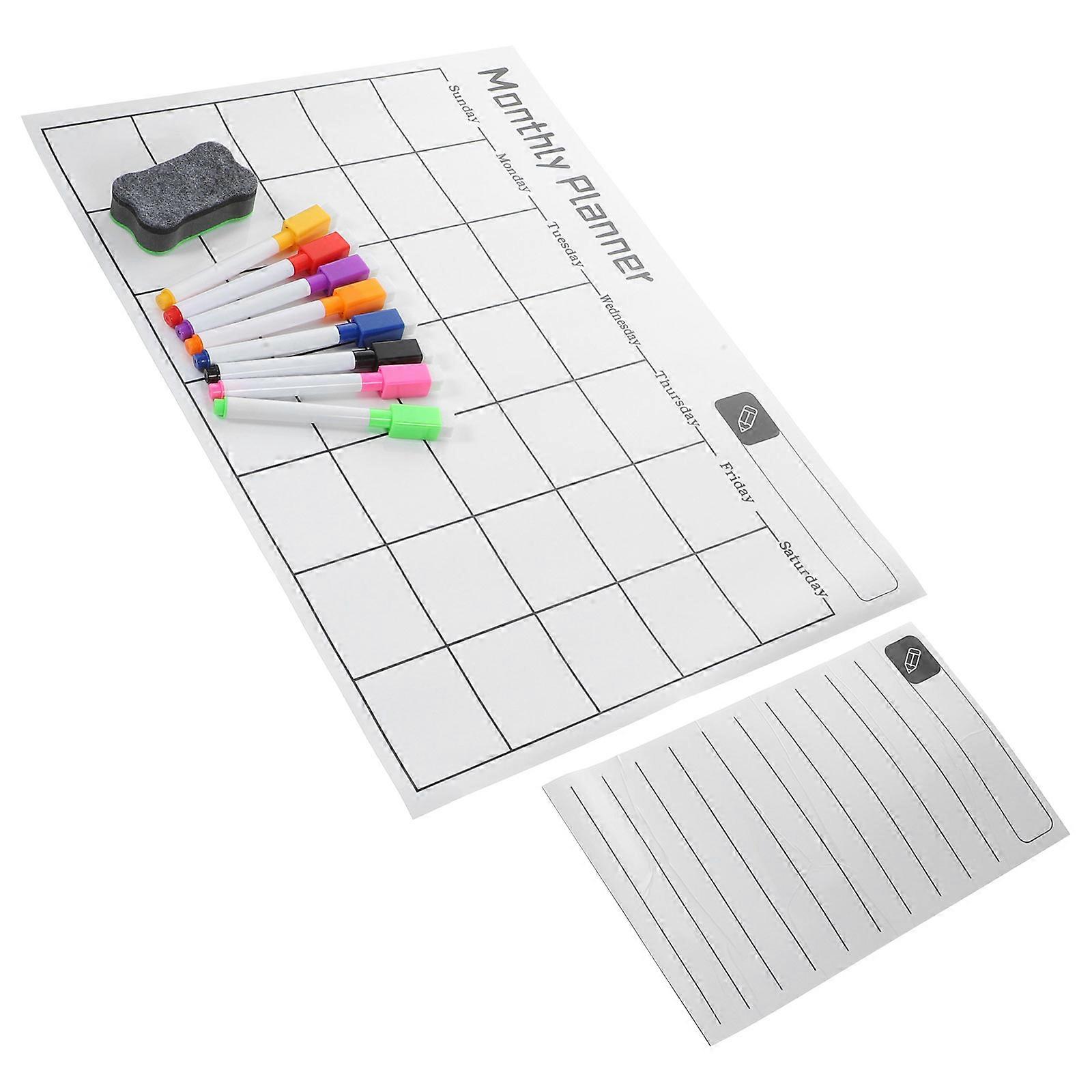 Tableau de planification magnétique Tableau effaçable à sec Accessoire de réfrigérateur 42X29.7CM Blanc effaçable 1 set