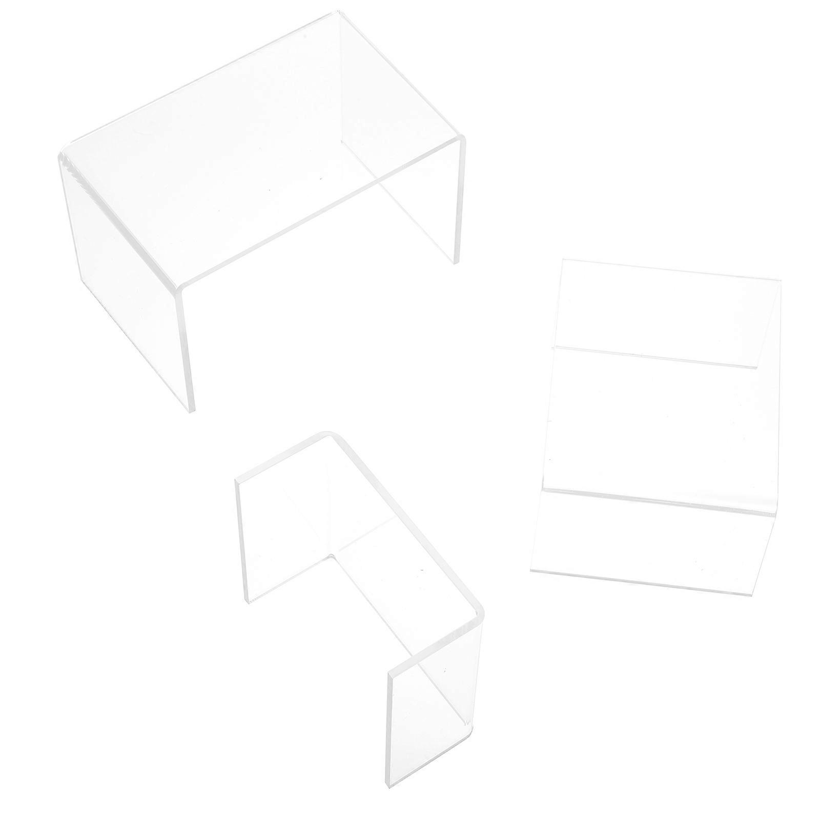 Versatile Displaying Rack 3Pcs U Shape Elegant Appearance For Hotel Restaurant Living Room Storage Acrylic